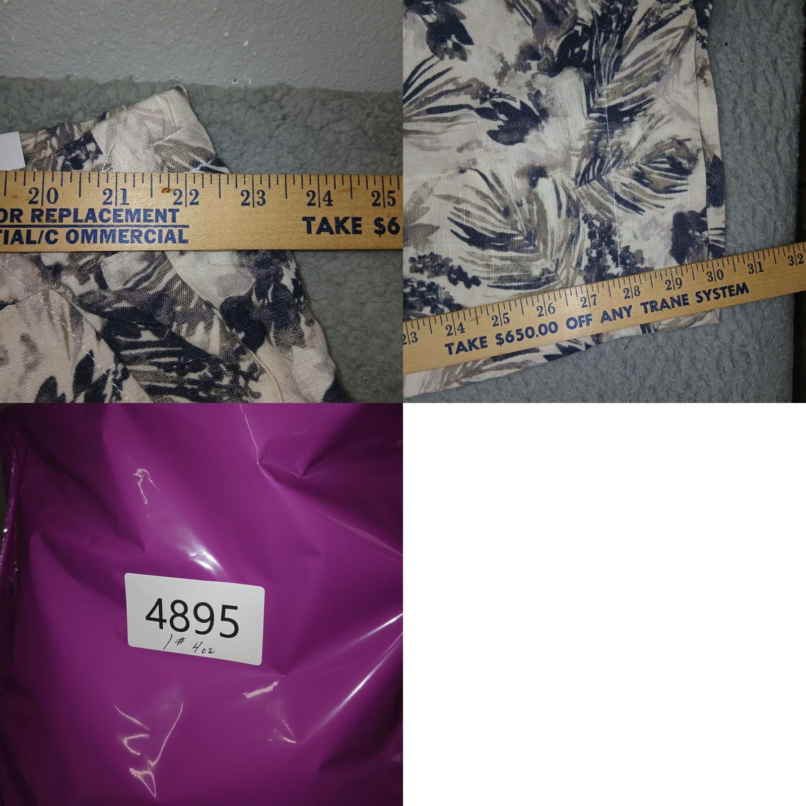 Vintage Lane Bryant Wide Leg Pants Women 26/28 Linen Rayon Floral Print NWT Size 26" / US 2 / IT 38 - 8 Thumbnail