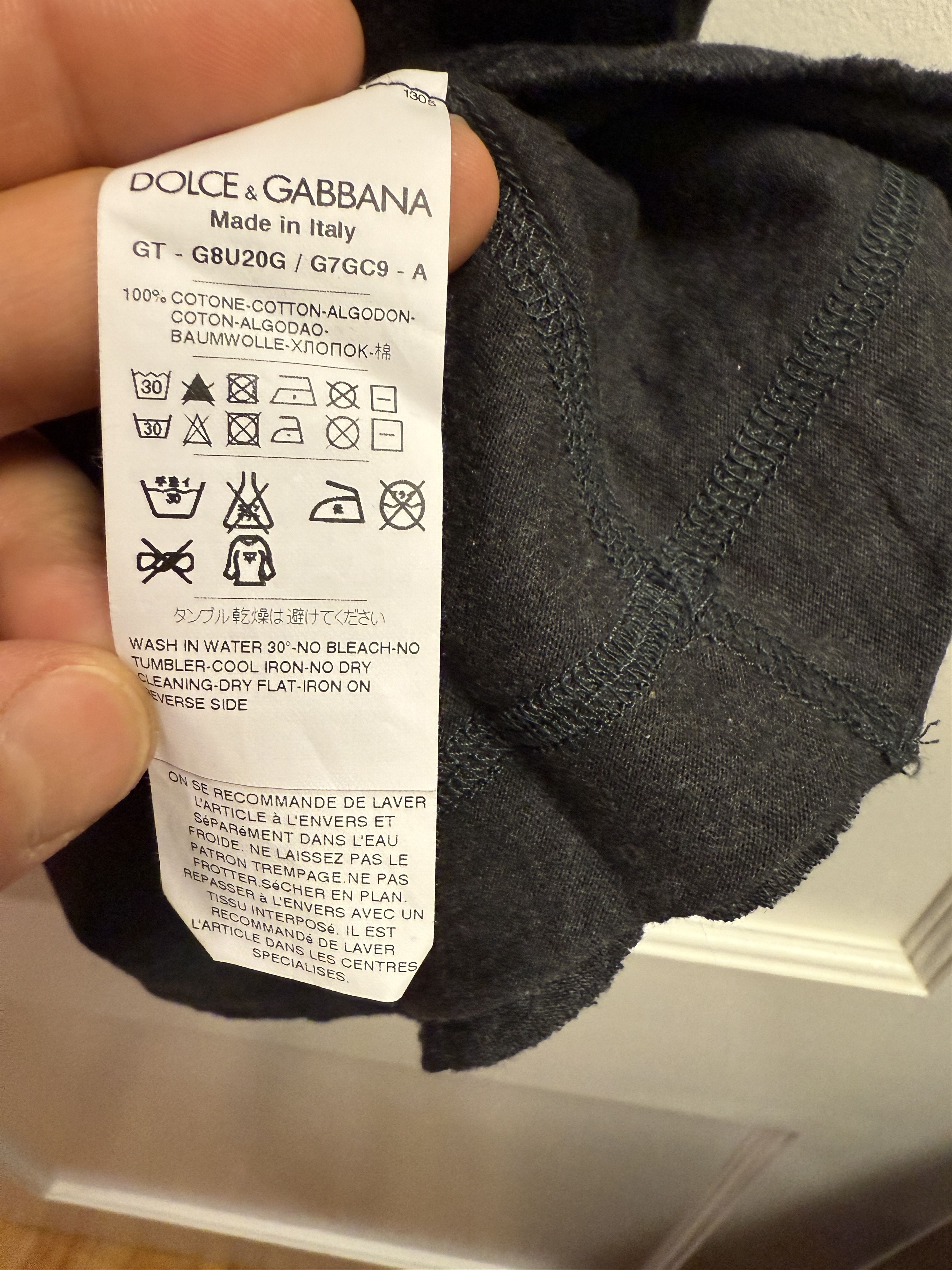 Dolce & Gabbana Dolce & Gabbana Charcoal Grey T-Shirt Size 56 Size US XL / EU 56 / 4 - 4 Thumbnail