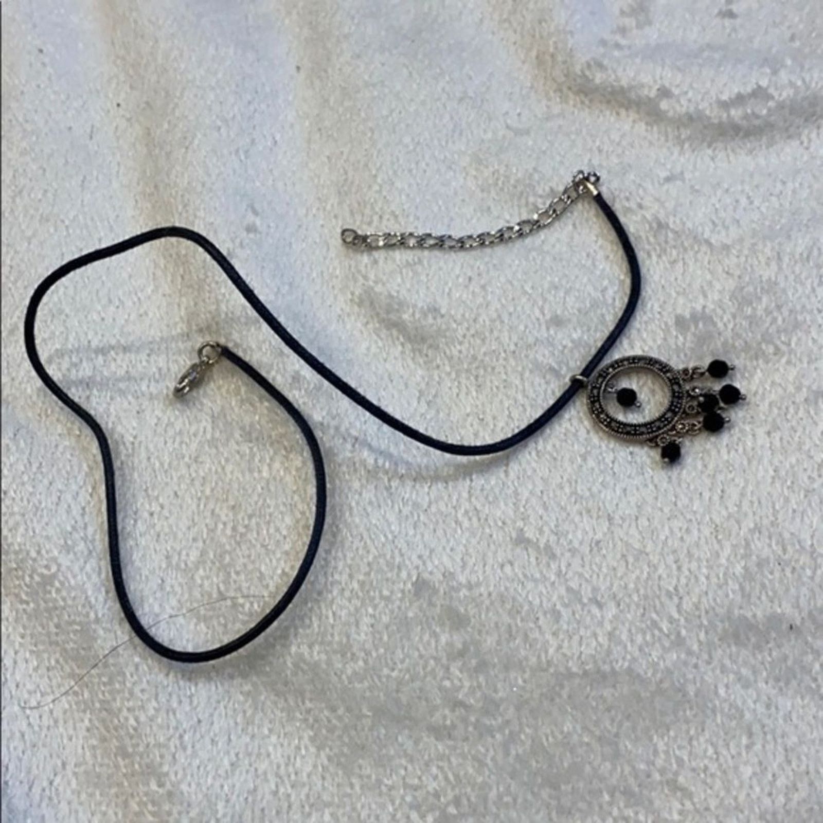 Other Black Leather Cord Pendant Necklace | Sz OS Size ONE SIZE - 4 Thumbnail