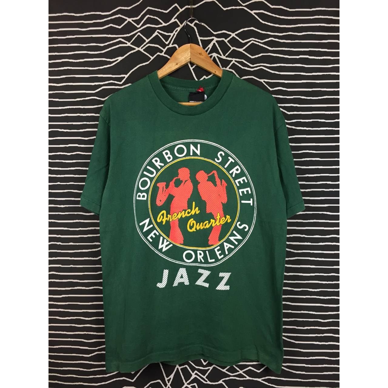 Band Tees × Vintage Vtg 90s Bourbon Street New Orleans Jazz French Quarter Tee Size US M / EU 48-50 / 2 - 1 Thumbnail