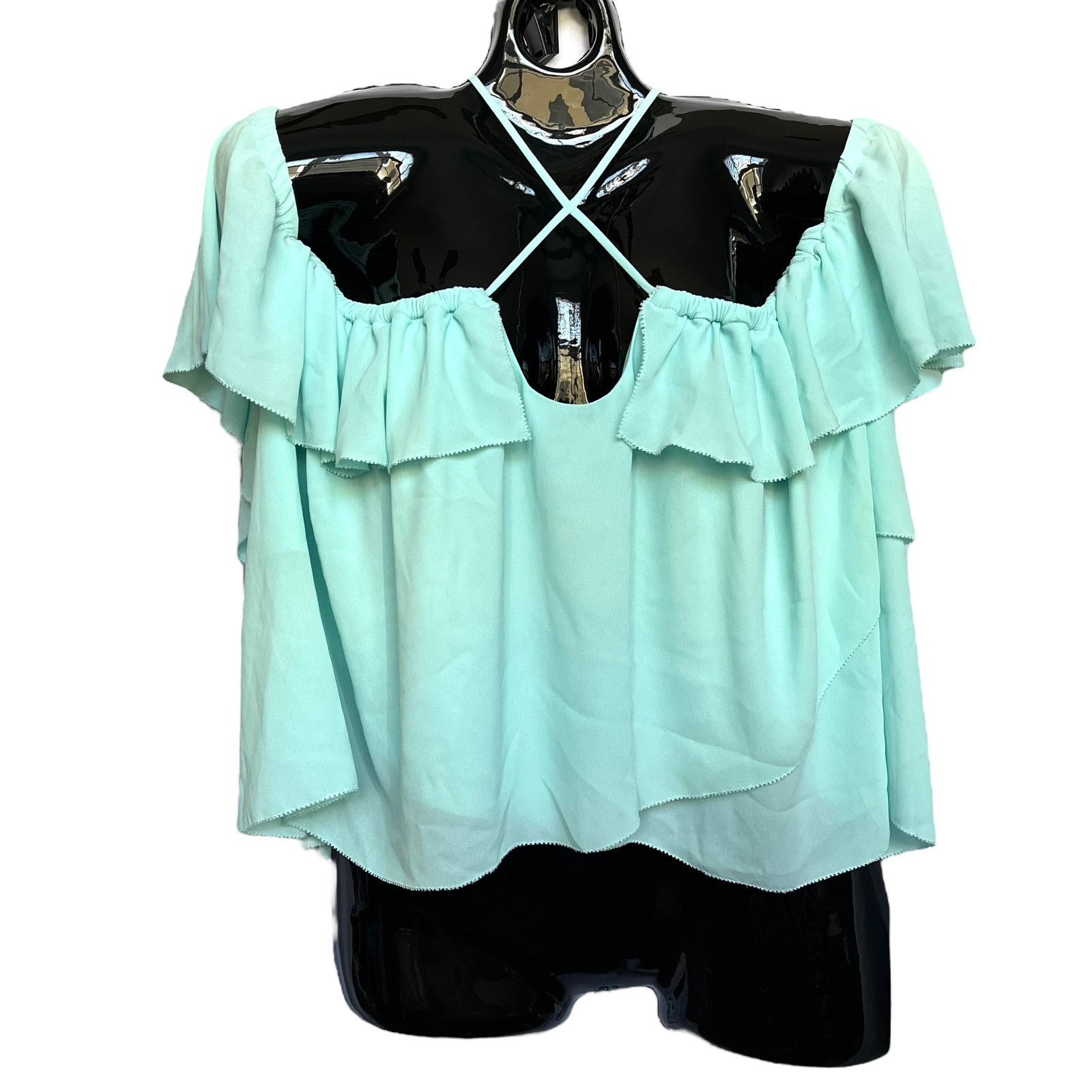 Cinq a Sept Cinq A Sept Carla Aruba Cold-Shoulder Crossover Halter Top Size S / US 4 / IT 40 - 1 Thumbnail