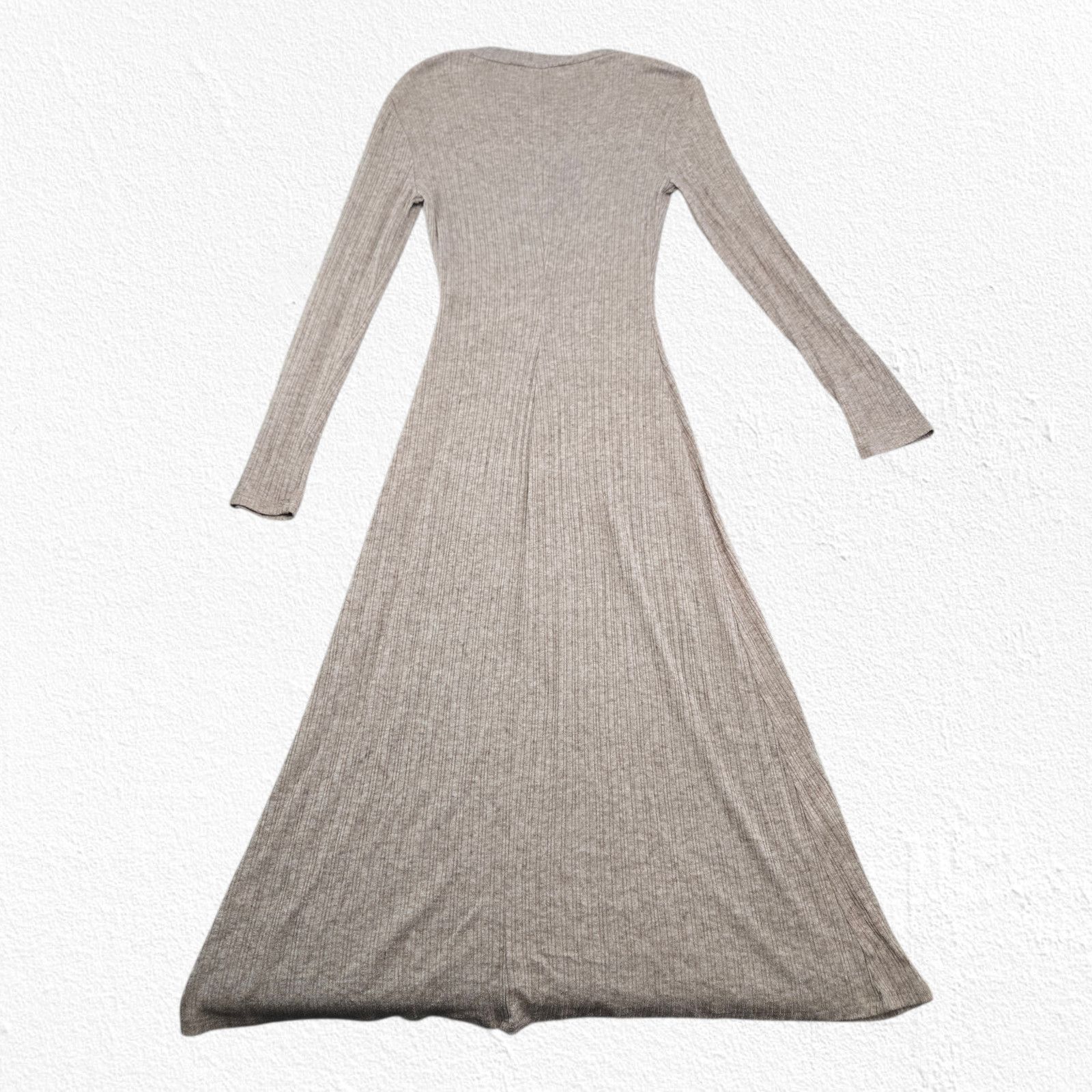 Lulus Lulus Beige Ribbed Knit Maxi Dress Size Medium Size M / US 6-8 / IT 42-44 - 9 Thumbnail