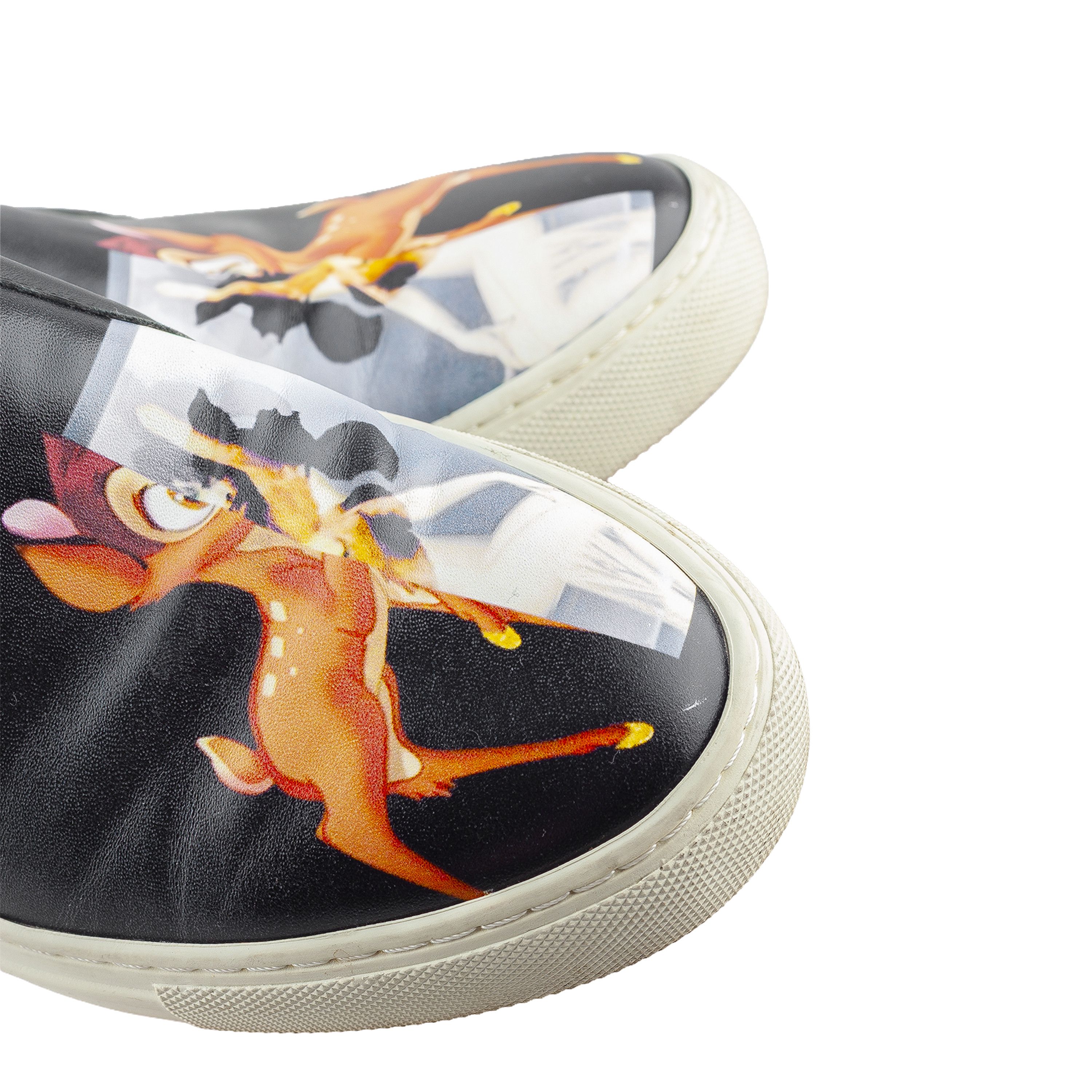 Givenchy Givenchy by Tisci x Disney Bambi Black Leather Slip On Shoes Size US 6 / EU 39 - 3 Thumbnail