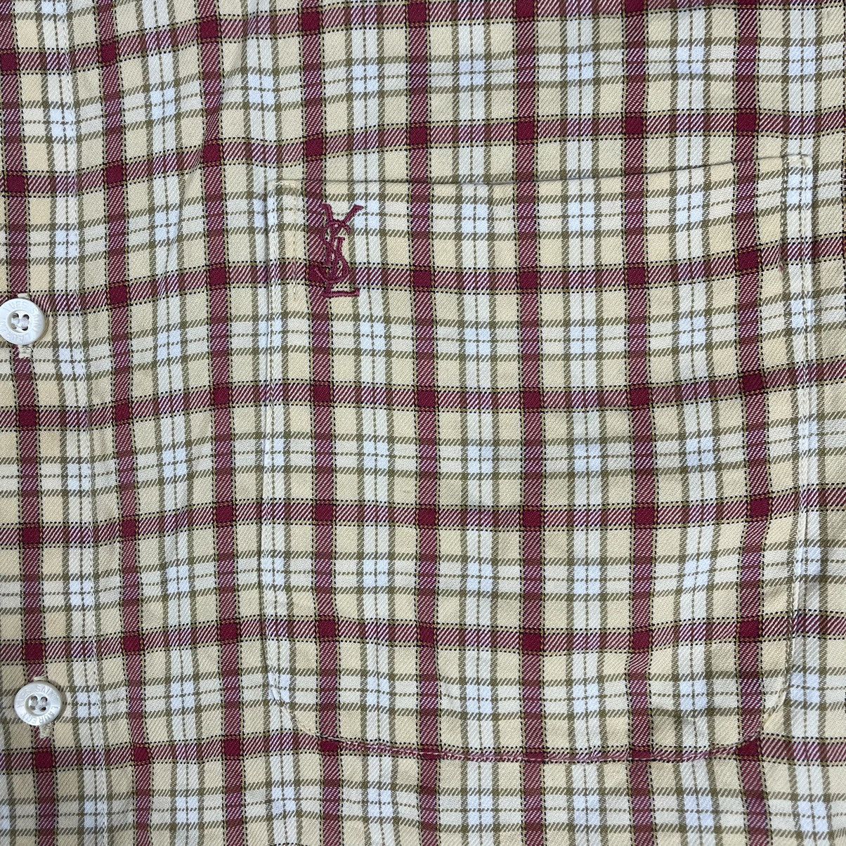 Yves Saint Laurent 🔥Rare🔥Yves Saint Lauren Pour Homme Checkerd Buttons Shirts Size US L / EU 52-54 / 3 - 4 Thumbnail