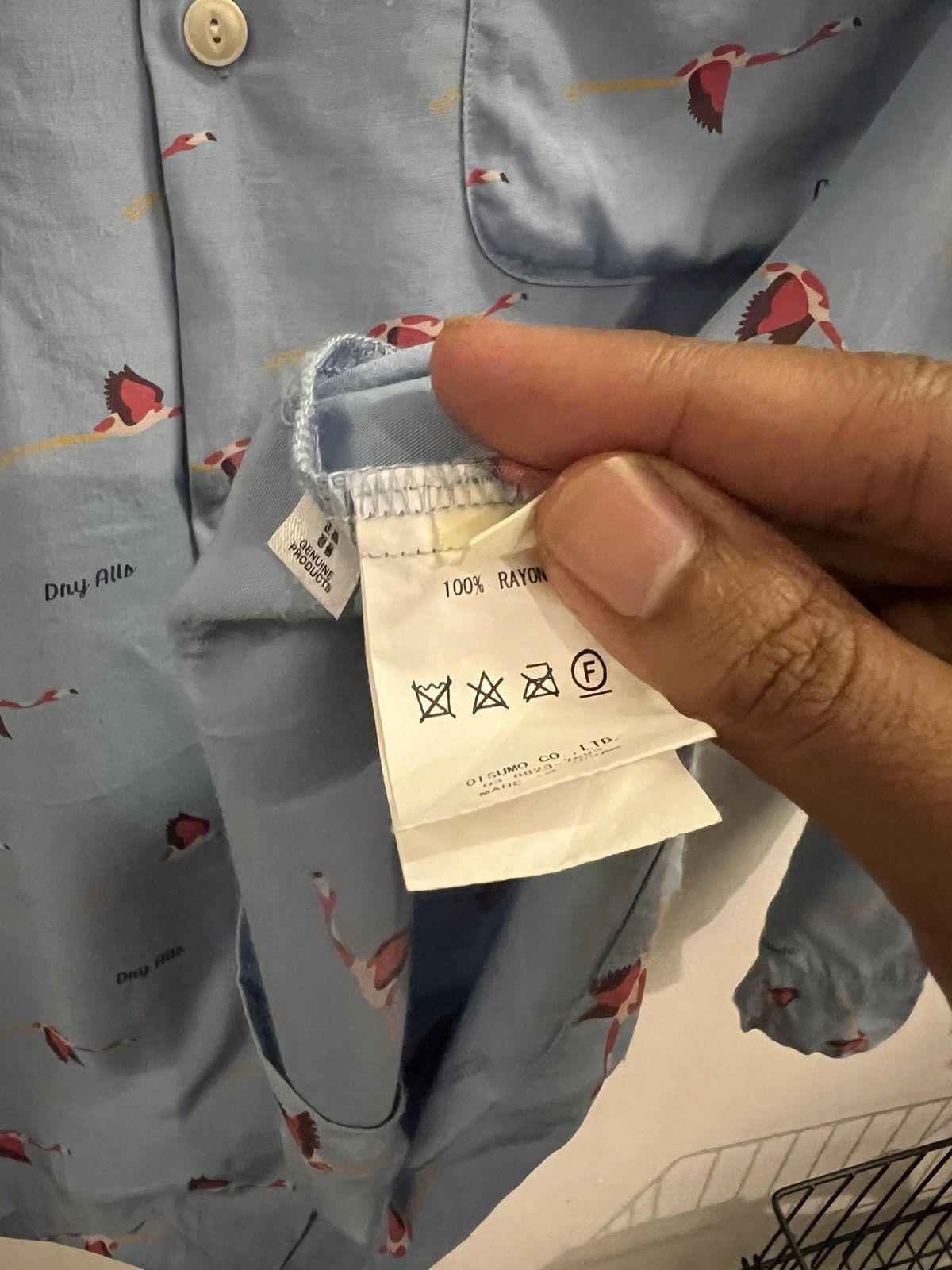 Human Made Human Made Flamingo Blue Open Collar Shirts Size US L / EU 52-54 / 3 - 6 Thumbnail