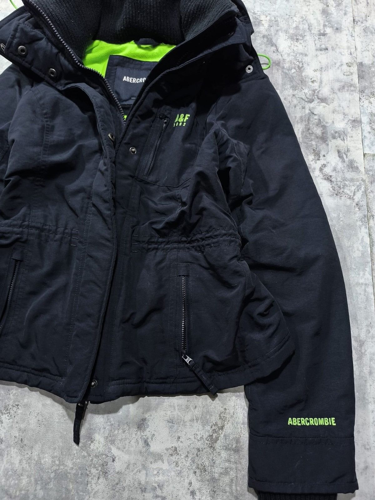 Abercrombie & Fitch All Weather Jacket Y2k Cute Neon Green