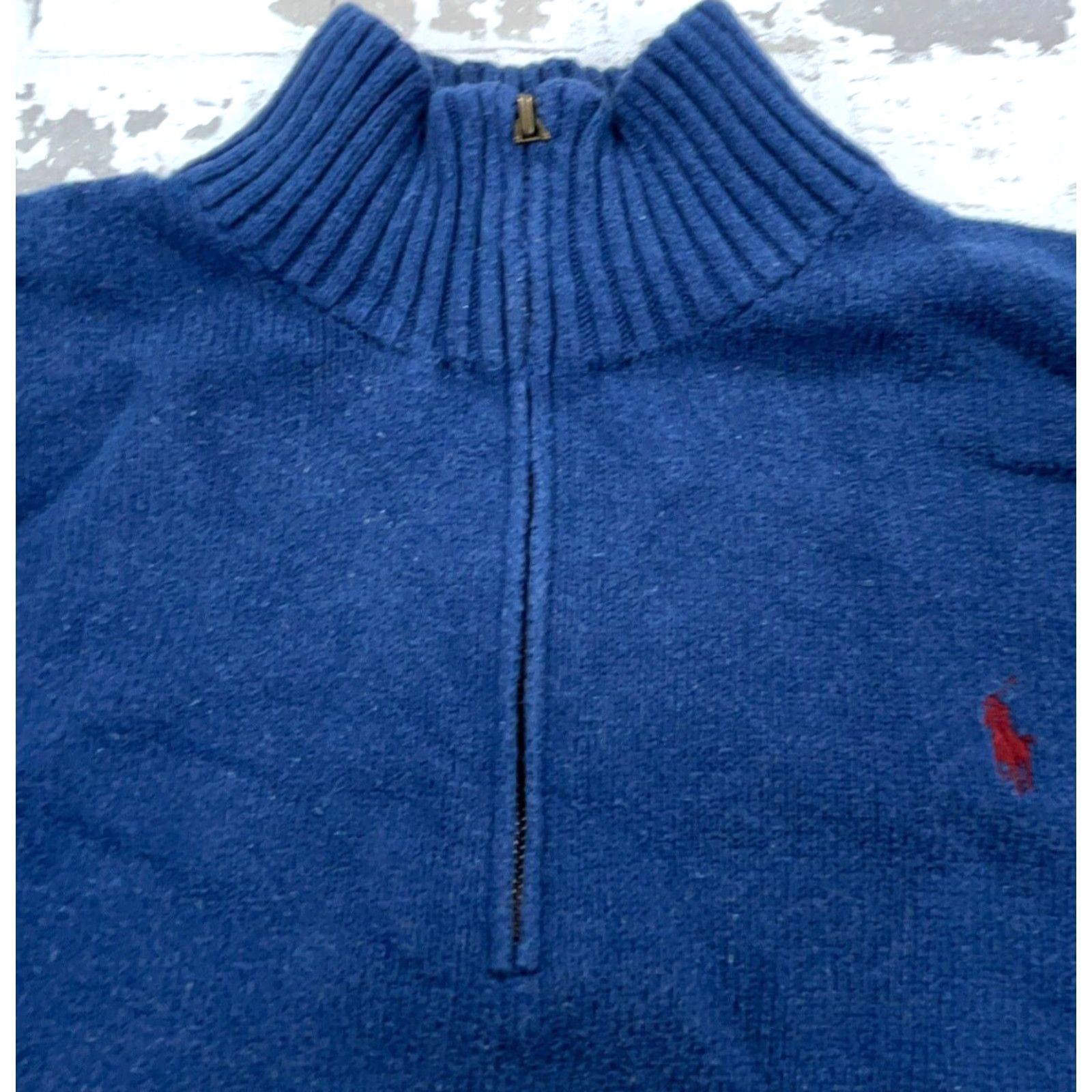 Polo Ralph Lauren Polo Ralph Lauren Sweater Men XL Blue Pullover Knit 1/4 Zip Heavyweight Classic Preppy Style Size US XL / EU 56 / 4 - 6 Thumbnail