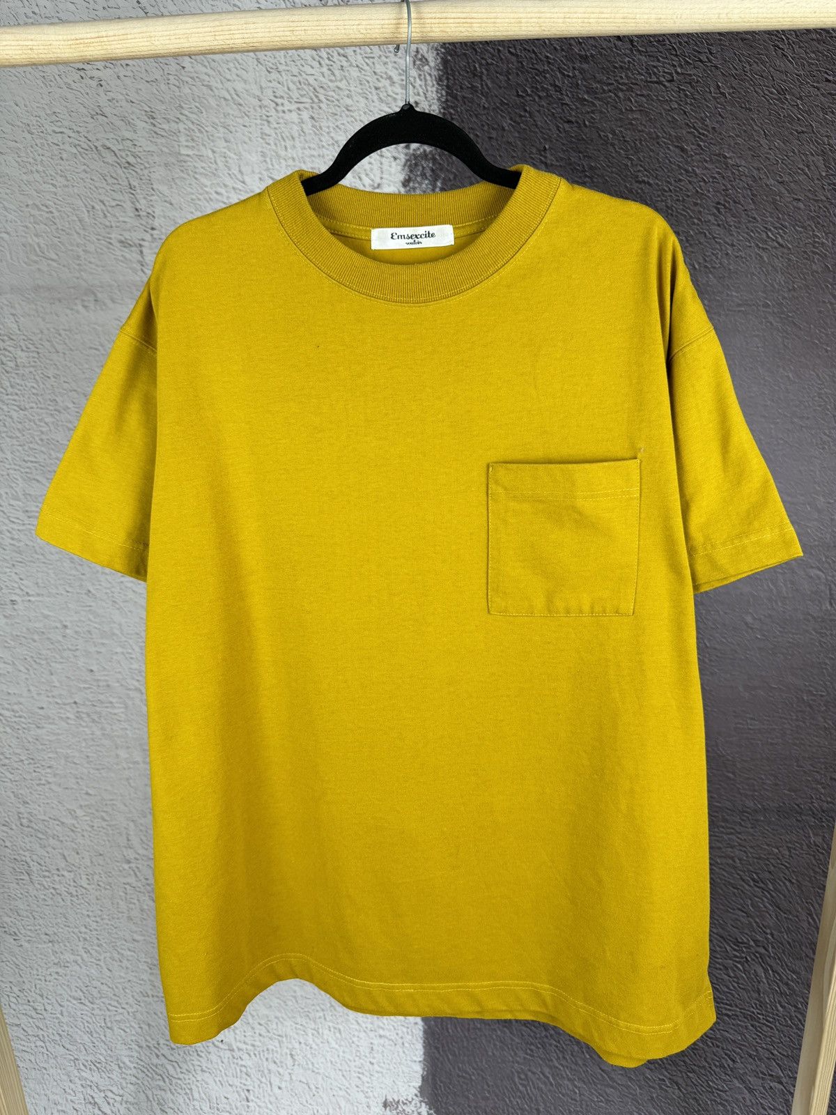 Japanese Brand × Vintage Japan Emsexcite vouloir yellow basic pocket oversized tee Size US M / EU 48-50 / 2 - 2 Thumbnail