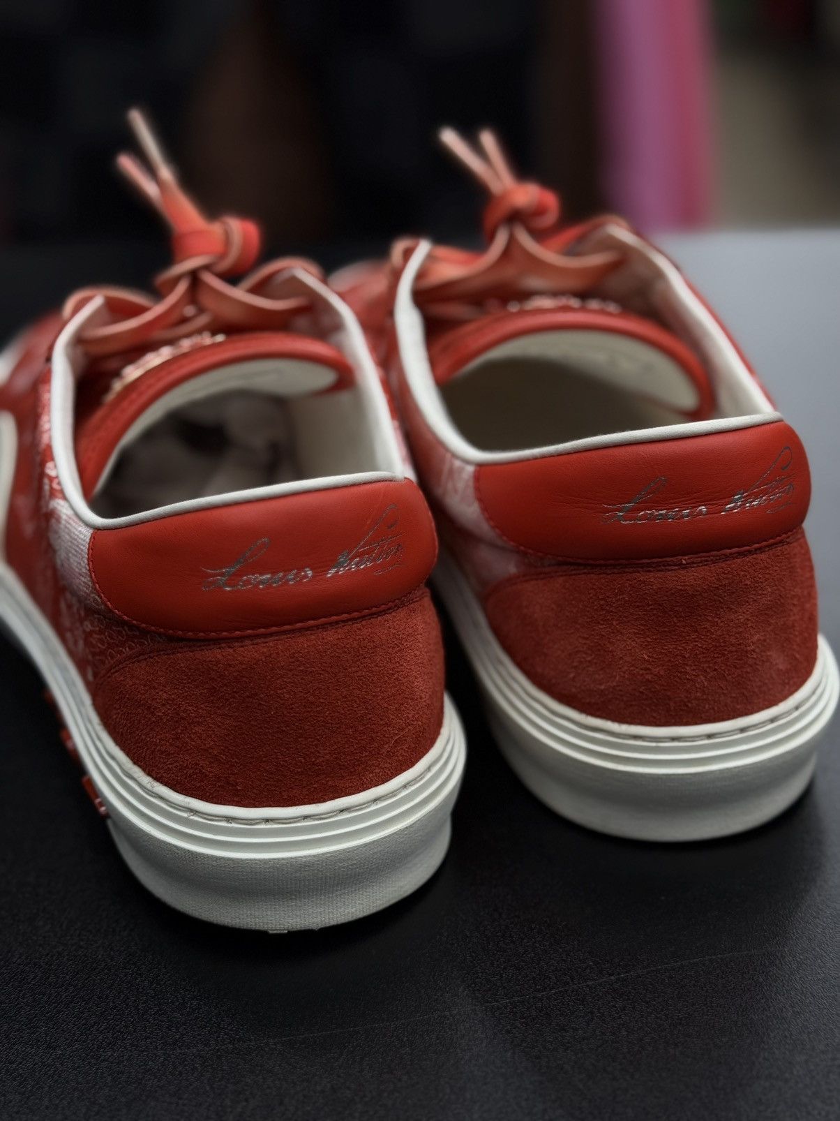 Louis Vuitton Louis Vuitton Red Bandanna Low Top Sneakers 8LV/9US Size US 9 / EU 42 - 11 Thumbnail