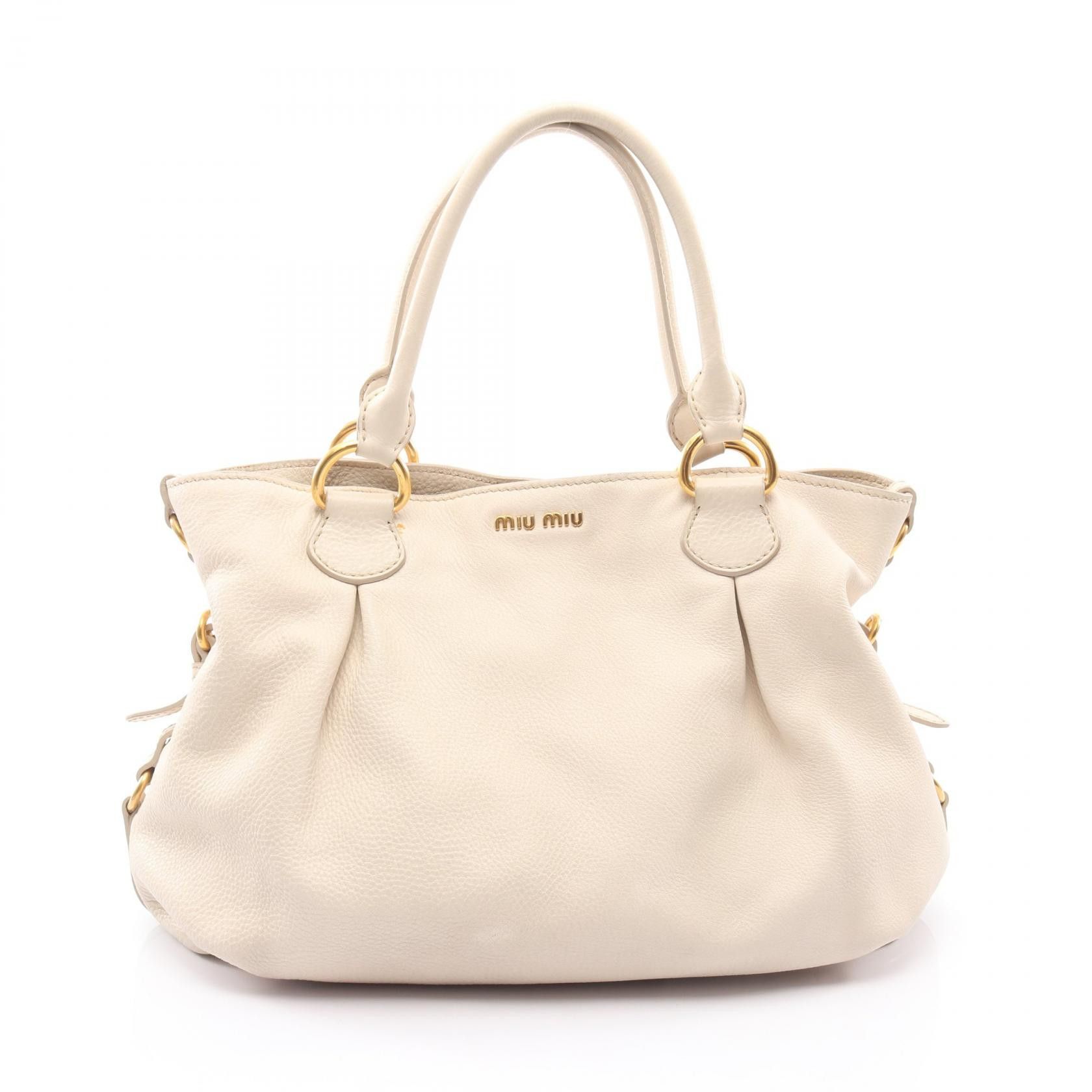 Miu Miu Miu Miu Miu Miu Leather Tote Bag Leather Tote Bag DUTY FREE for USA Size ONE SIZE - 1 Thumbnail