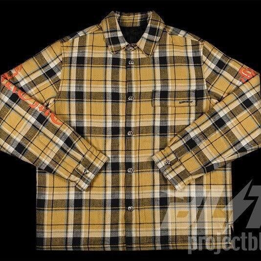 CHROME HEARTS CH FLANNEL JACKET L YELLOW