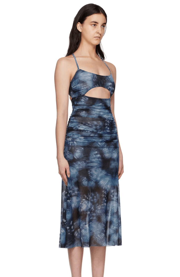Misbhv $505 MISBHV Blue Butterfly Midi Dress Size S / US 4 / IT 40 - 2 Thumbnail