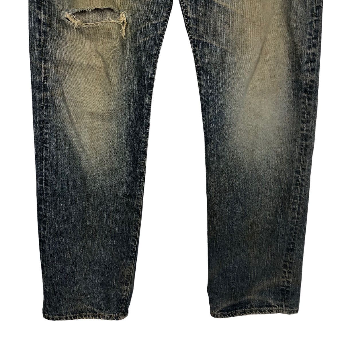 Japanese Brand 🔥90’s Distressed Denim Jeans Edwin Lot 505 Made in Japan Size US 38 / EU 54 - 4 Thumbnail