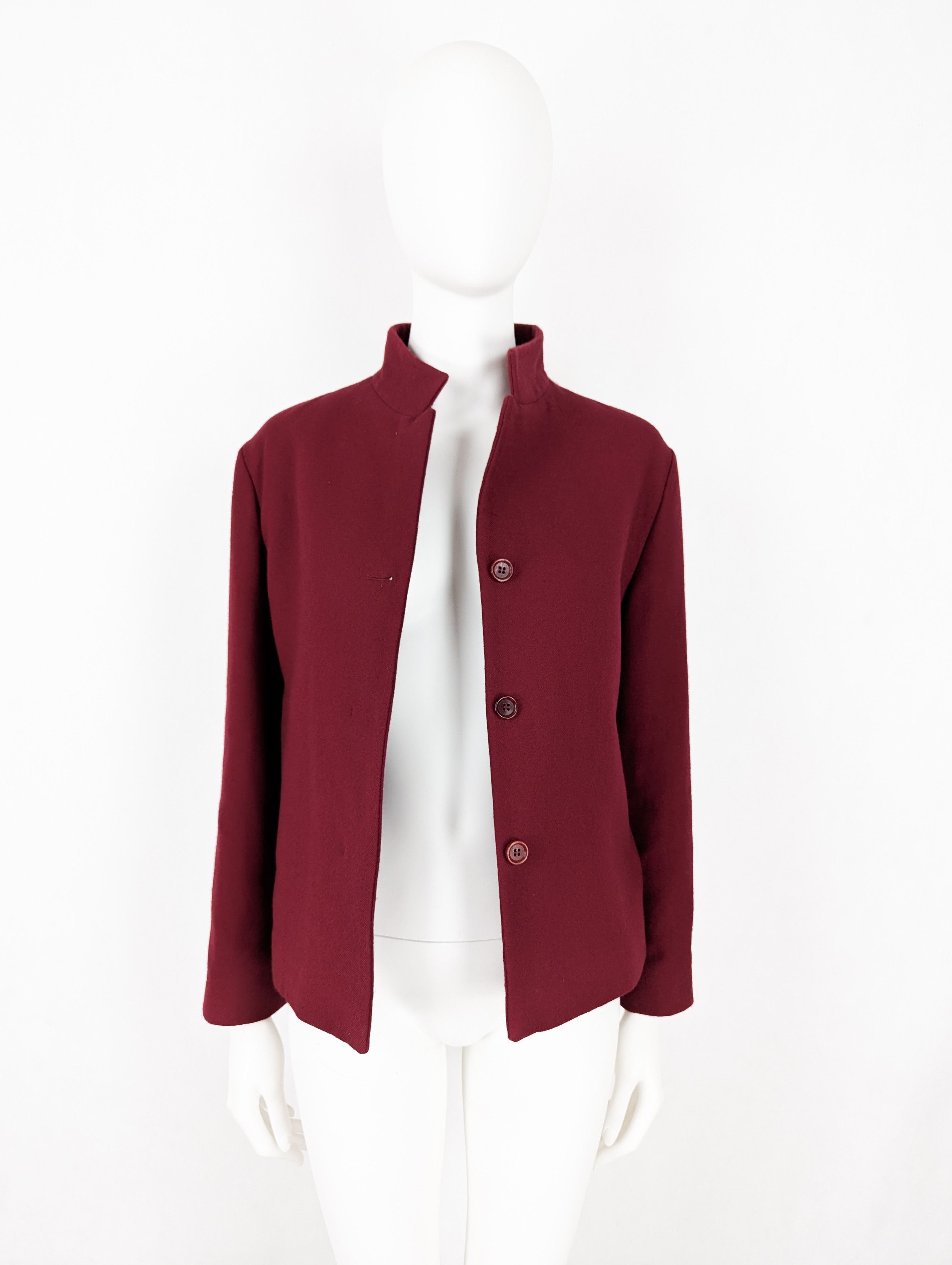 Jil Sander Jil Sander burgundy red wool coat Size M / US 6-8 / IT 42-44 - 6 Thumbnail