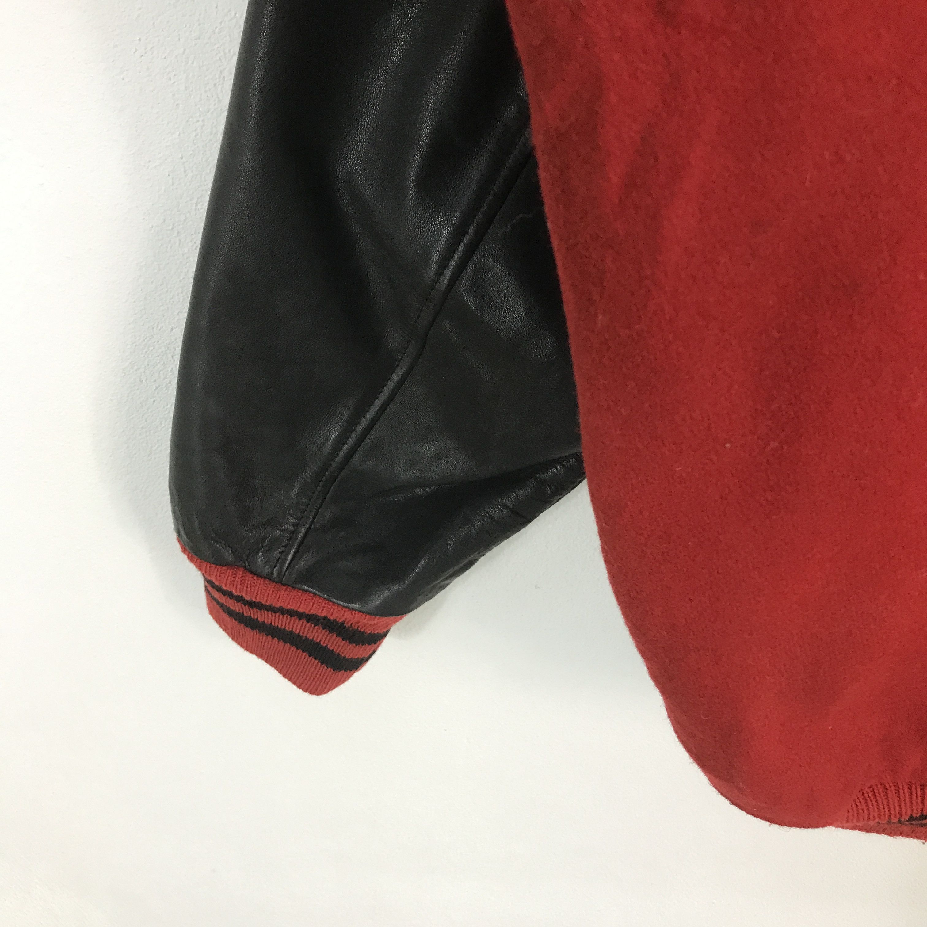 Vintage 2000s Harvard University Varsity jacket leather sleeve Size US L / EU 52-54 / 3 - 7 Thumbnail