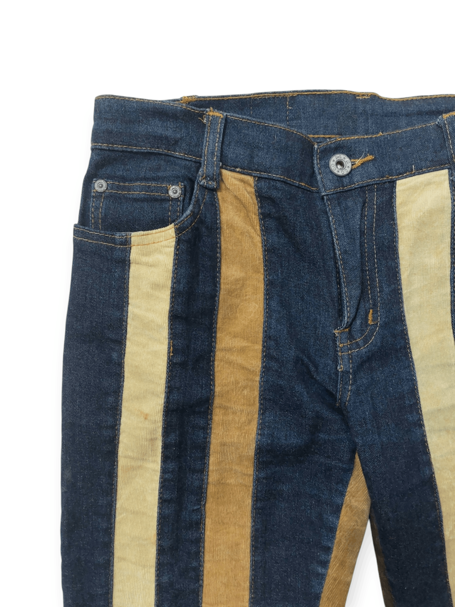 Vintage 🔥Super Flare Japan A.CO.CO Multi Stripe Jeans Size 26" / US 2 / IT 38 - 8 Thumbnail
