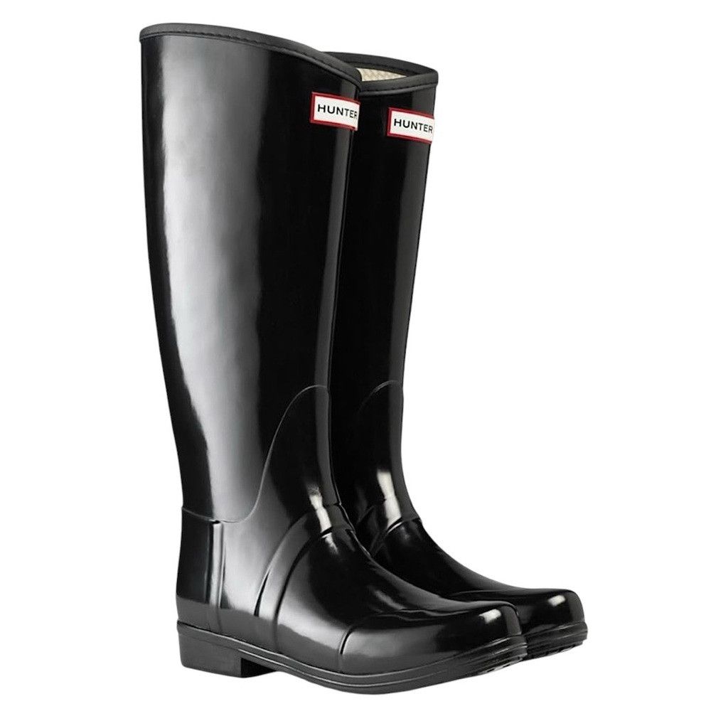 Hunter Hunter Original Women's Tall Rain Boots - Black Wellington Size US 5 / IT 35 - 1 Thumbnail