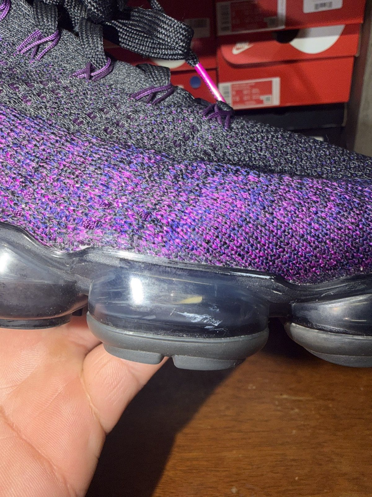 Nike Air VaporMax Flyknit 2 Night Purple size 14