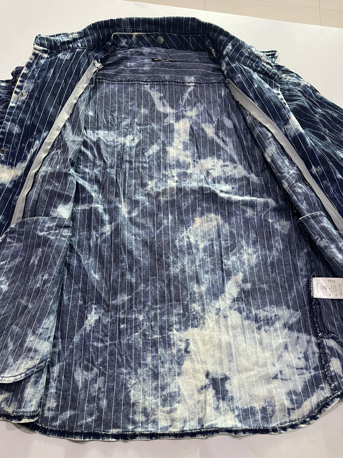 If Six Was Nine Vintage Semantic design acid wash button up shirt Size US M / EU 48-50 / 2 - 7 Thumbnail
