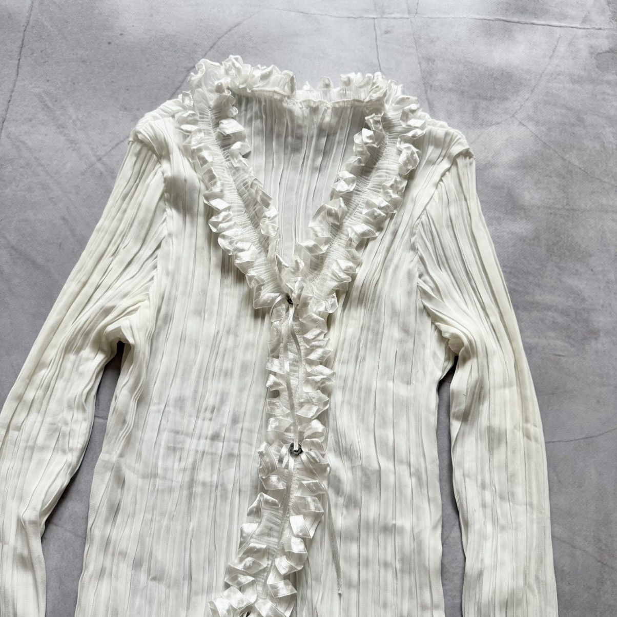 Hysteric Glamour × Undercover Sexy Office Siren Sweater Cardigan Ruffles Sarah Pacini Vibe Size M / US 6-8 / IT 42-44 - 5 Thumbnail
