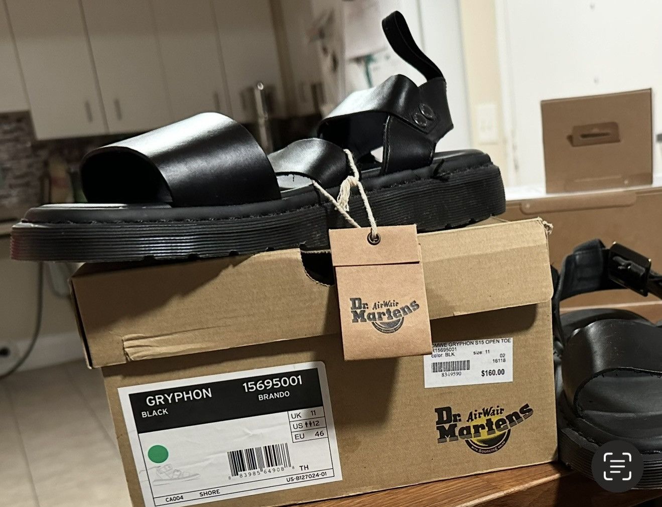 Dr. Martens Men’s Dr. Martin Gryphon Sandal - sz 12 - New In Box Size US 12 / EU 45 - 1 Thumbnail