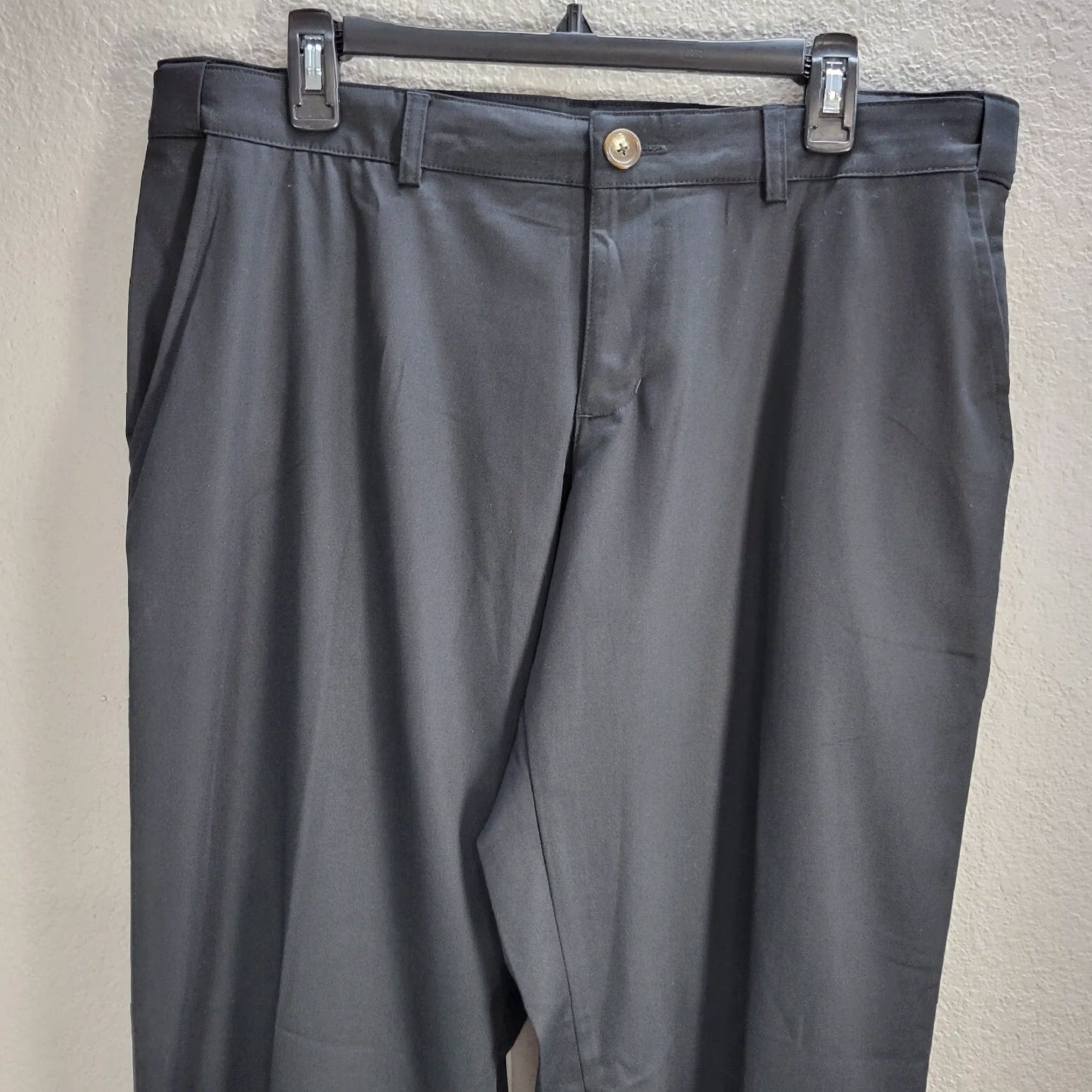 Vintage Bradley Allen Black Chino Pants Adjustable Waist Unfinished Bottom NWT W34-38 Mens Casual Formal Pants Size US 34 / EU 50 - 4 Thumbnail
