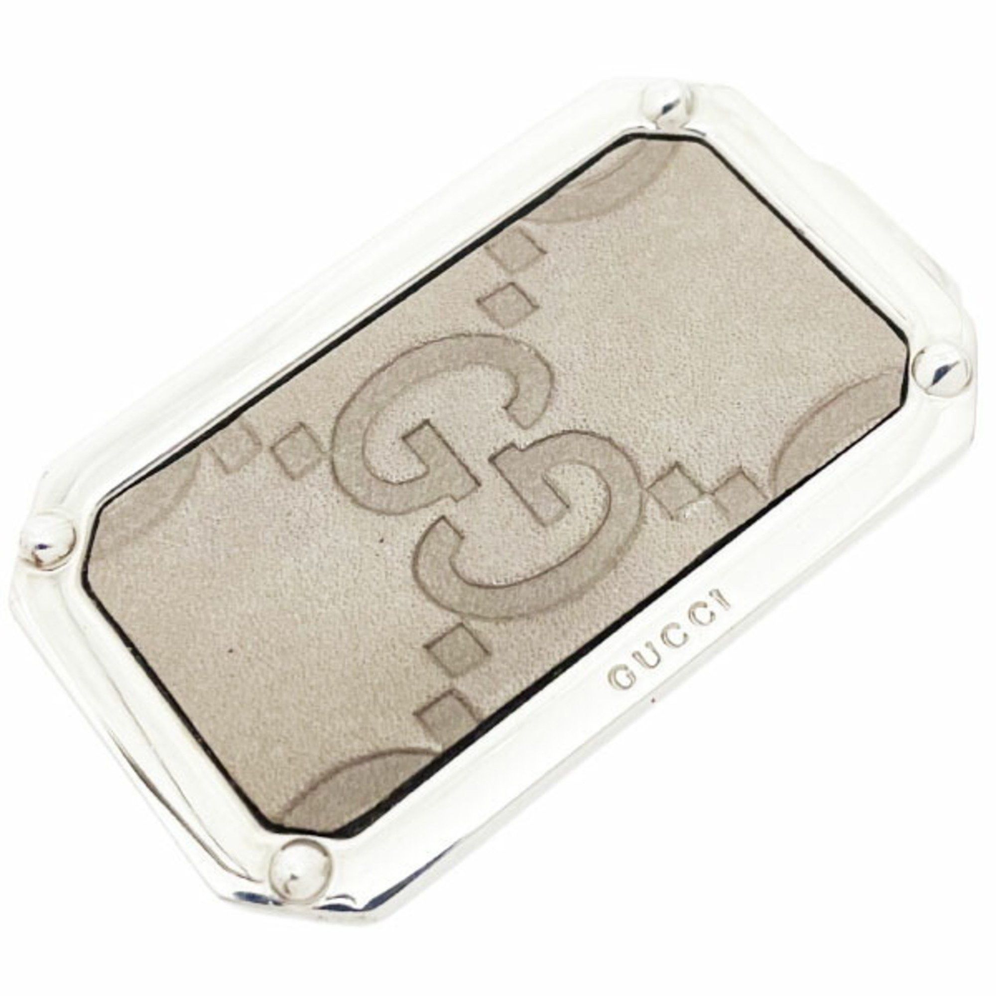Gucci Gucci Money Clip Shima Line Bill Leather Greige GUCCI GG Double G Men's TRN-13836 Size ONE SIZE - 1 Thumbnail