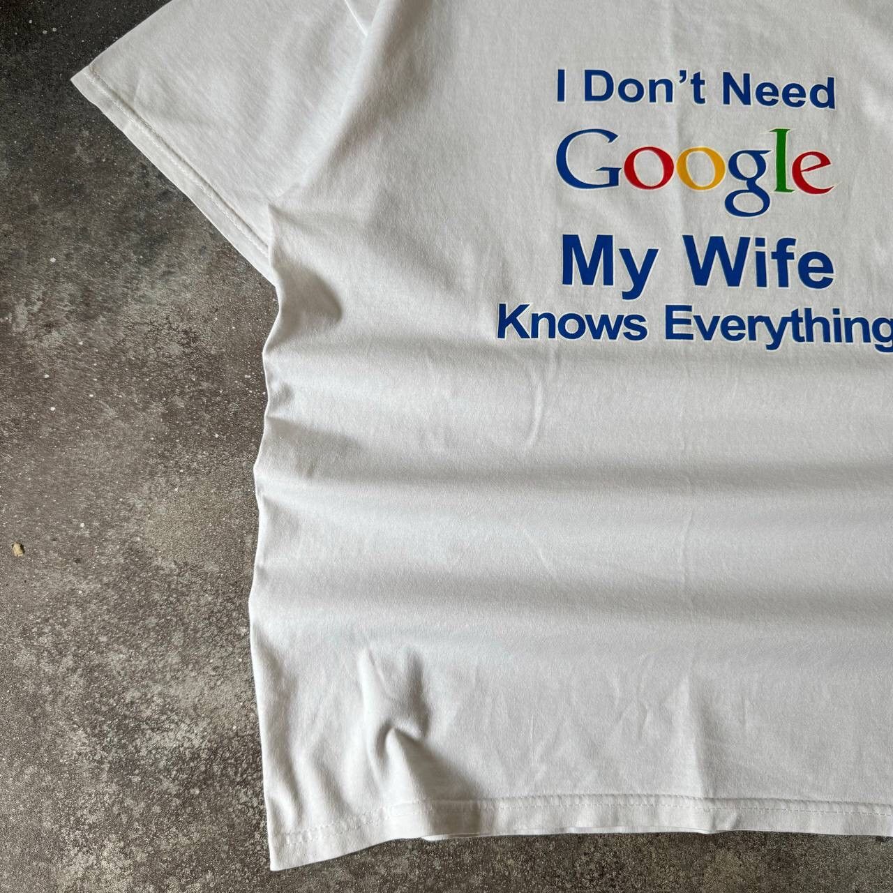 Fruit Of The Loom × Vintage «I Don’t Need Google» Humor Vintage Boxy T-Shirt Size US L / EU 52-54 / 3 - 6 Thumbnail