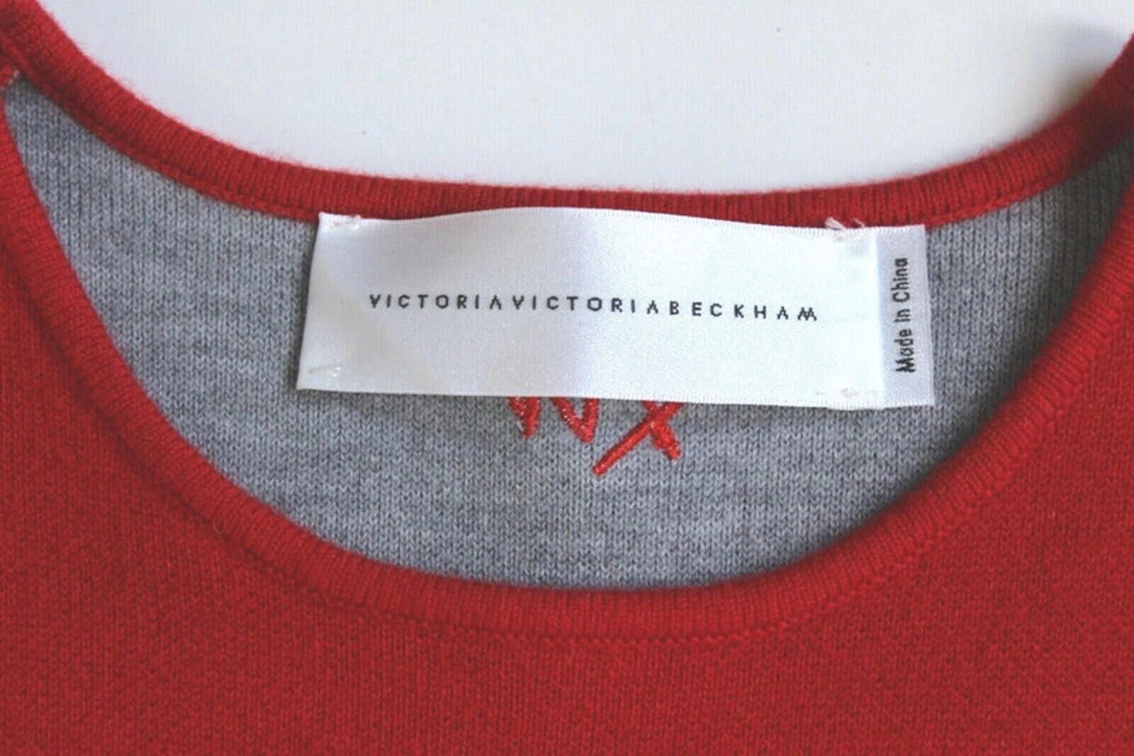 Other Victoria Beckham Red Cashmere Knit Wool Dress UK 14 Size L / US 10 / IT 46 - 7 Thumbnail