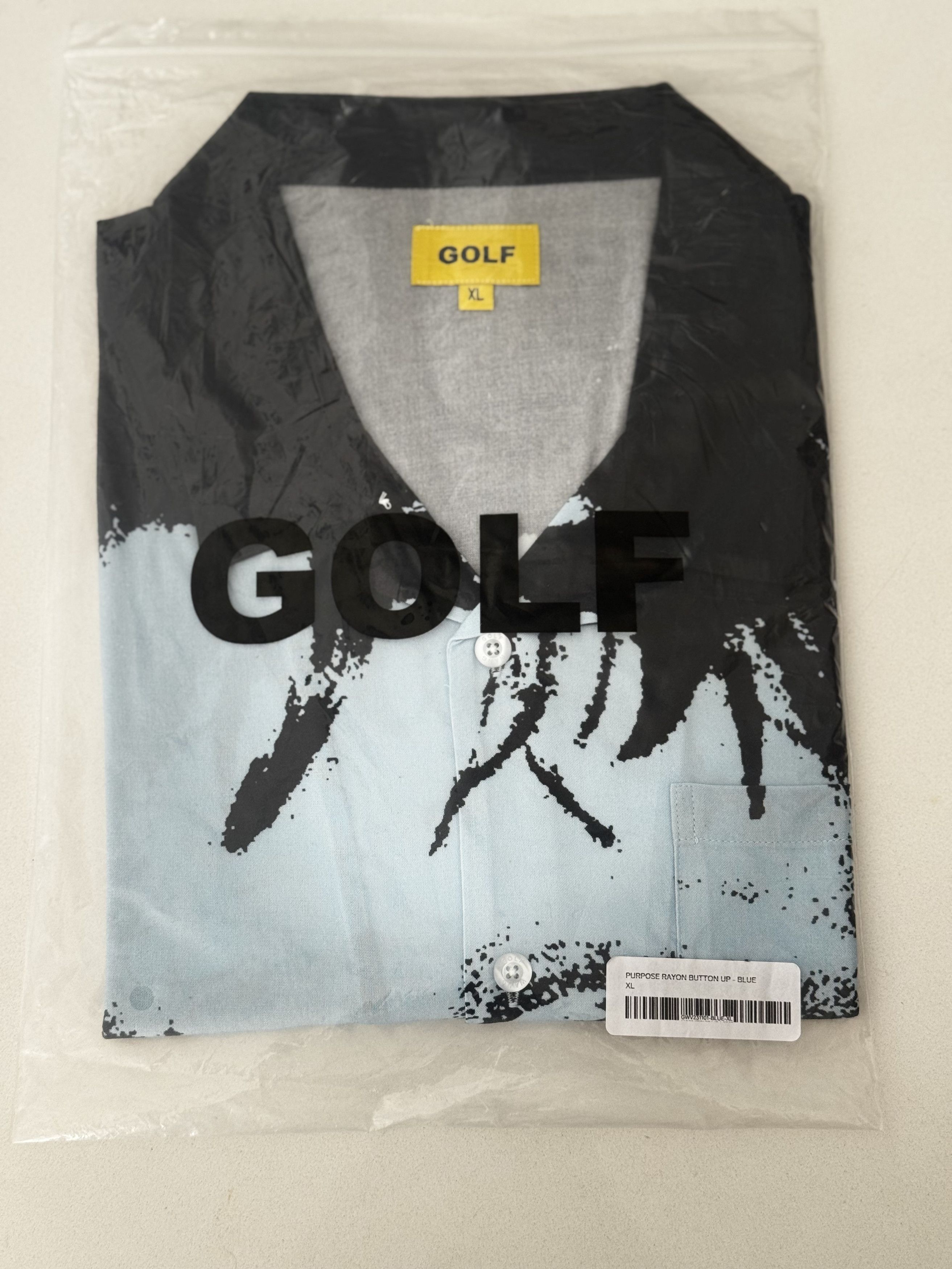 Golf Wang Golf Wang “Fluoroice” Rayon Button-Up (Blue, XL) Size US XL / EU 56 / 4 - 1 Thumbnail