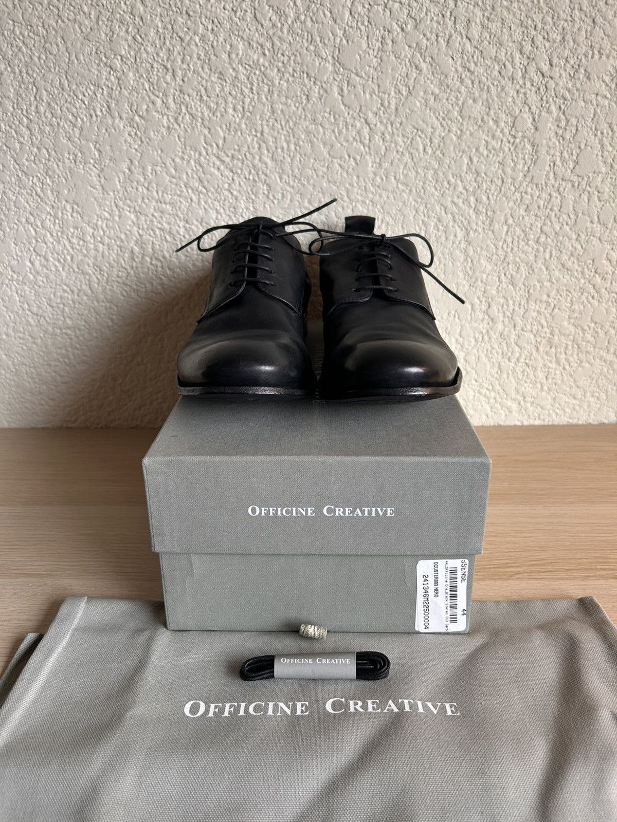 Officine Creative Black Stereo 003 Derby Shoes Size US 11 / EU 44 - 2 Thumbnail