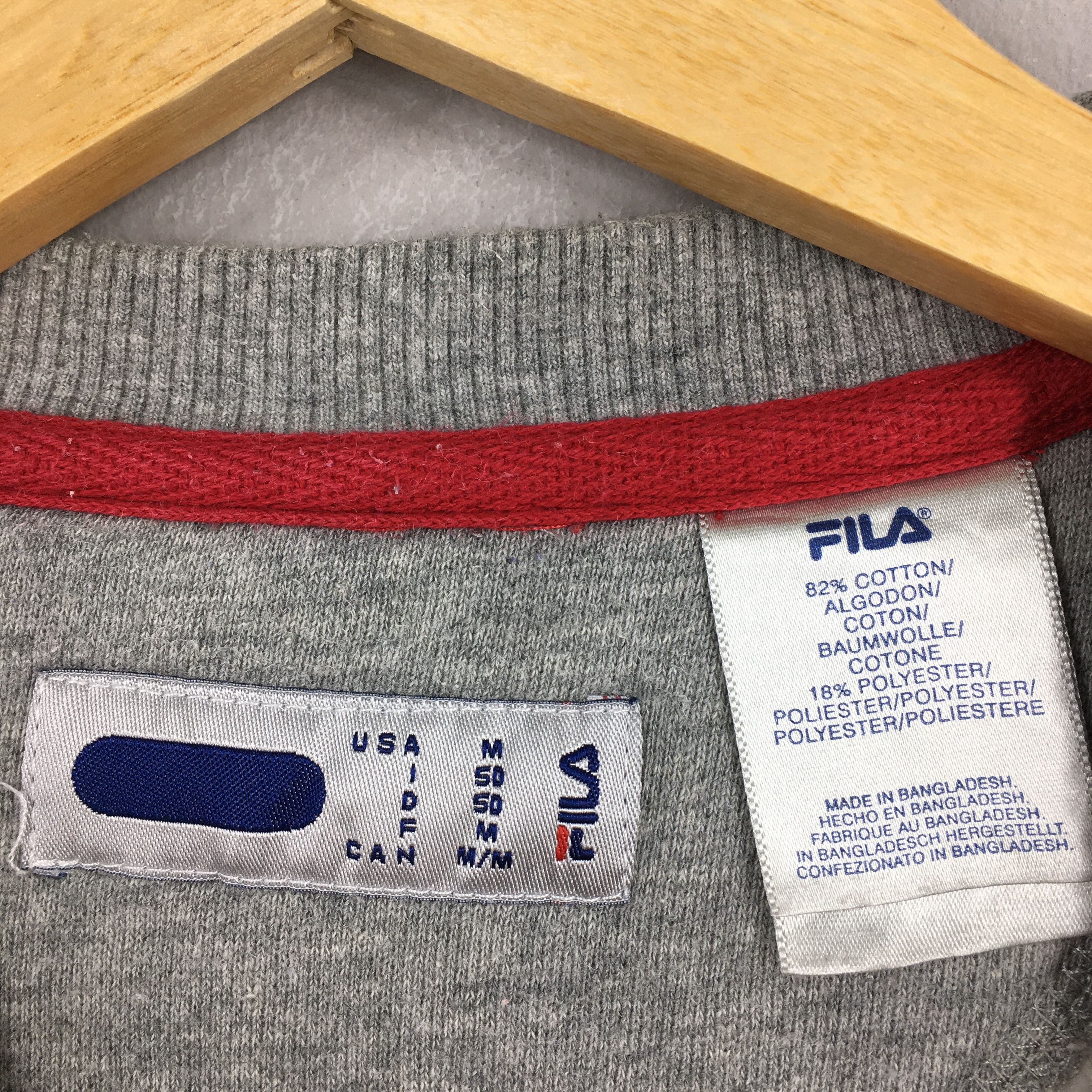 Fila × Vintage Vintage 90's Fila Italia Sports Gray Sweatshirt Medium Size US M / EU 48-50 / 2 - 5 Thumbnail