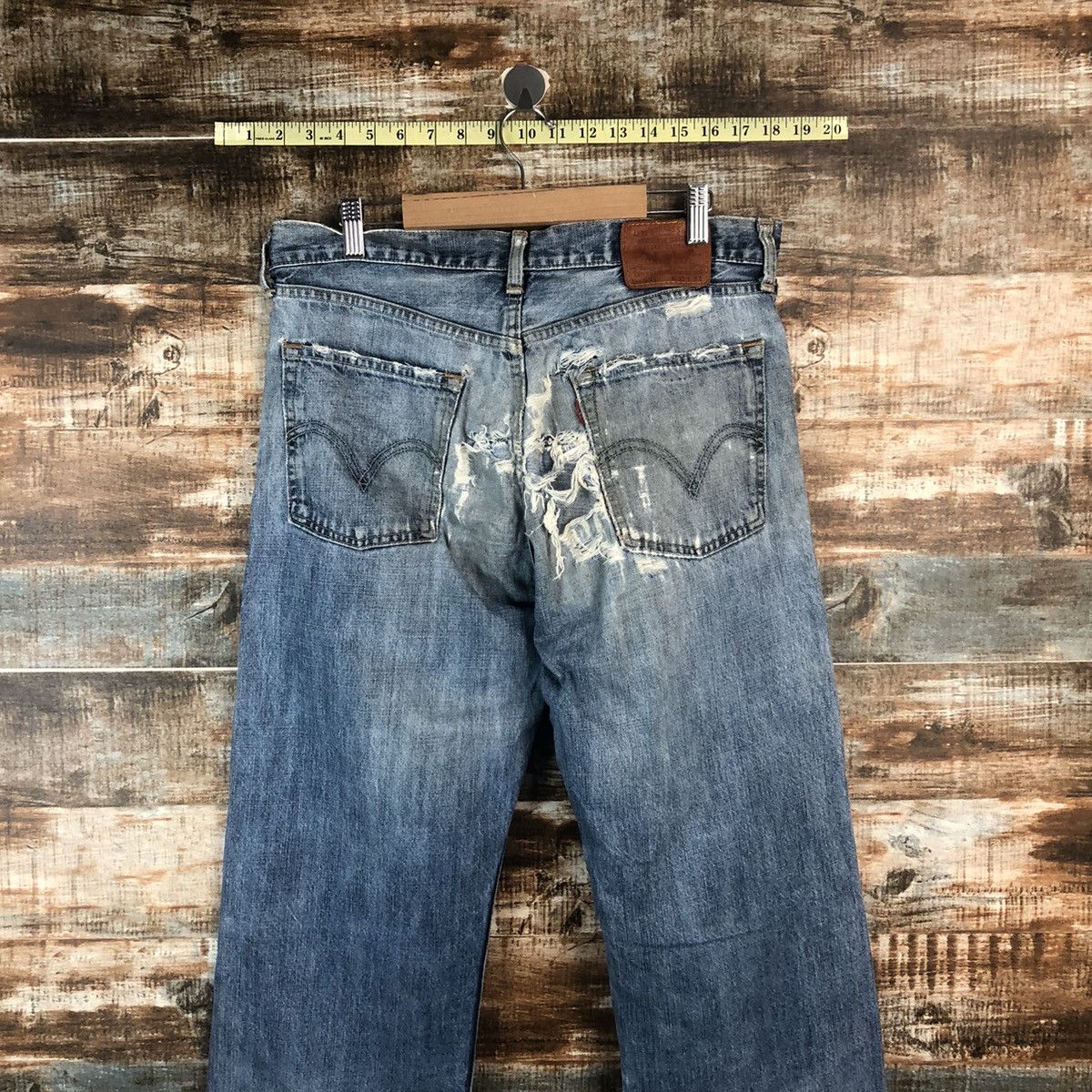 Levi's Levis Blue Distressed ripped Denim Pants #A2119 Size US 32 / EU 48 - 17 Thumbnail