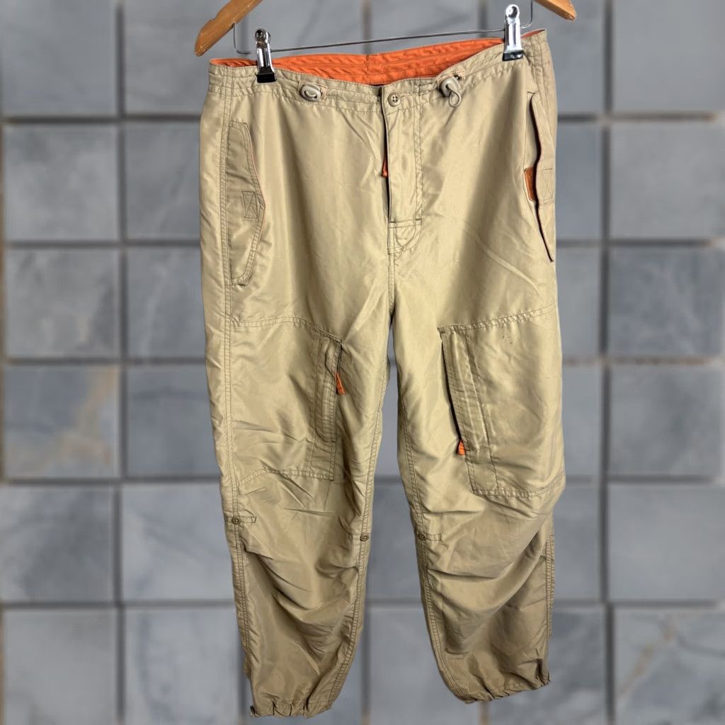 Gap GAP Mens XS Beige Cargo Pants Cargo Pocket Vintage 90s Straight Front Regular Leg Style Pants Shirts? Size US 27 - 1 Thumbnail