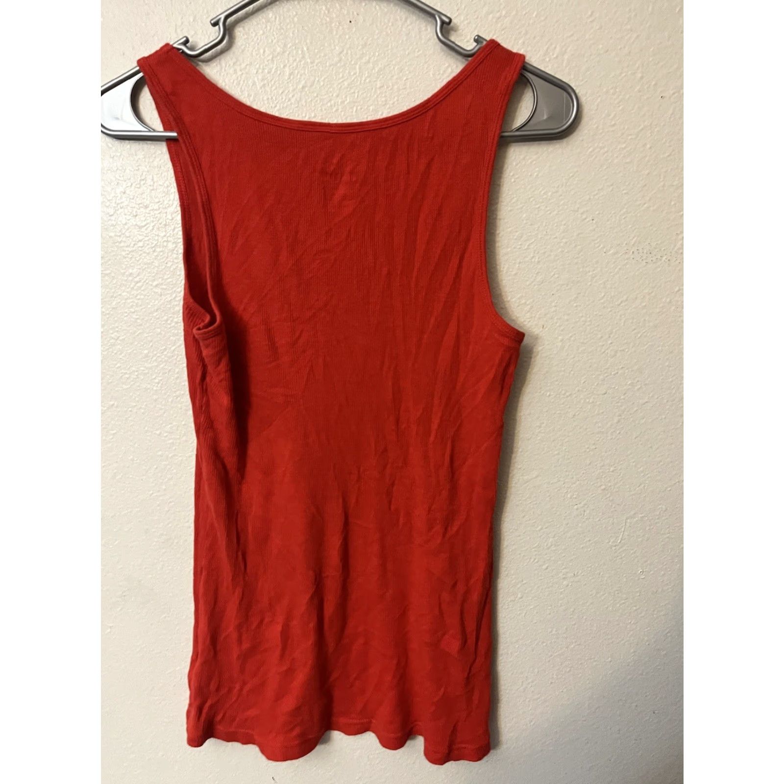 Old Navy Old Navy Tank Top Women's Round Neck Cotton Slim M Red Size M / US 6-8 / IT 42-44 - 3 Thumbnail