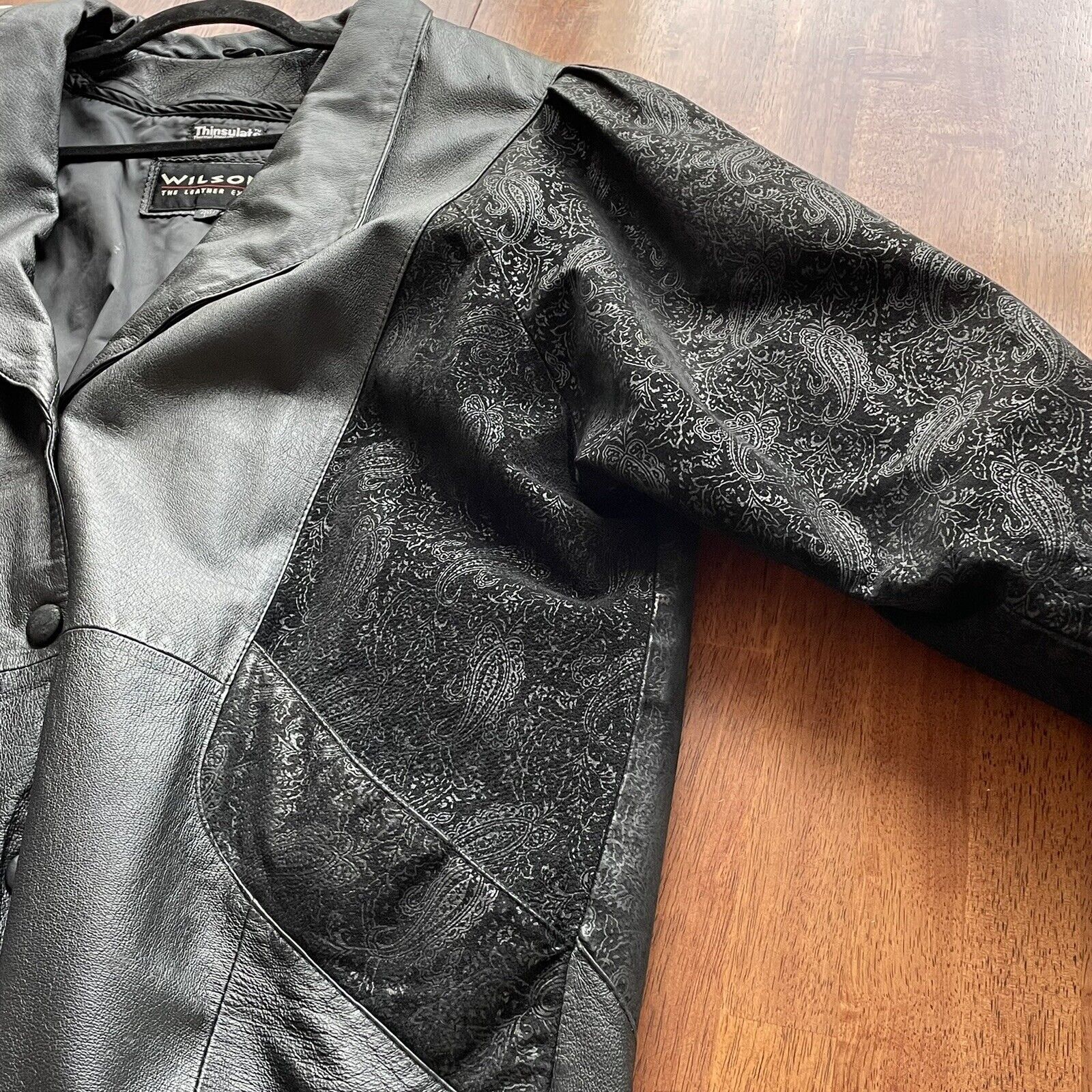 Wilsons Leather VTG Leather Jacket Puff Sleeves Thinsulate Black Women's L Size L / US 10 / IT 46 - 4 Thumbnail