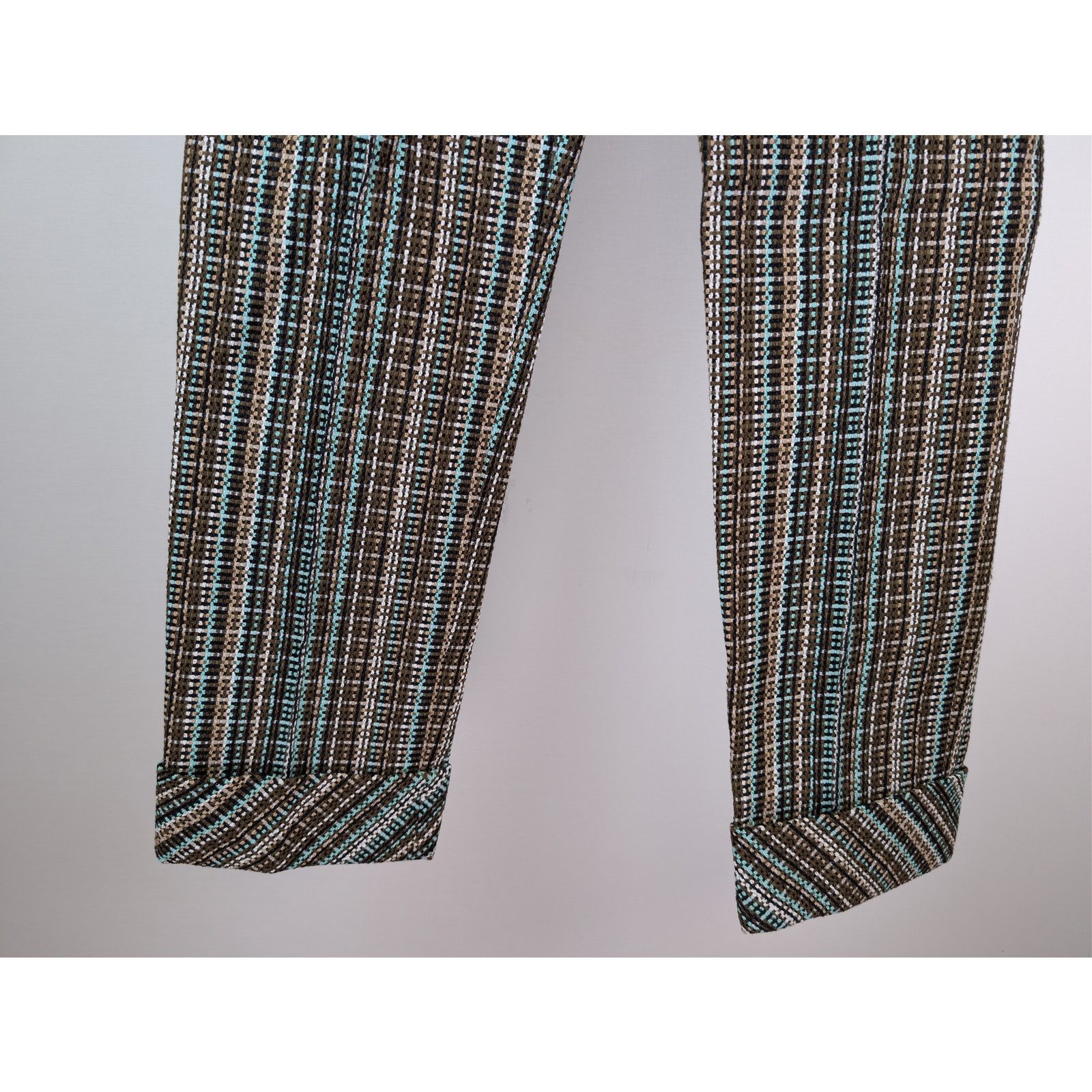 Bottega Veneta o1rshd1 Cotton Check Tailored Trousers Pants in Multicolor Size US 34 / EU 50 - 5 Thumbnail