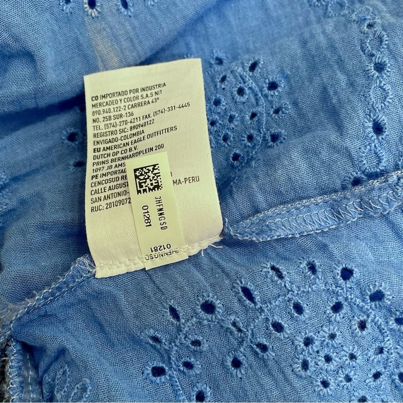 American Eagle Outfitters American Eagle Outfitters Eyelet Peplum Crop Top M Size M / US 6-8 / IT 42-44 - 12 Thumbnail