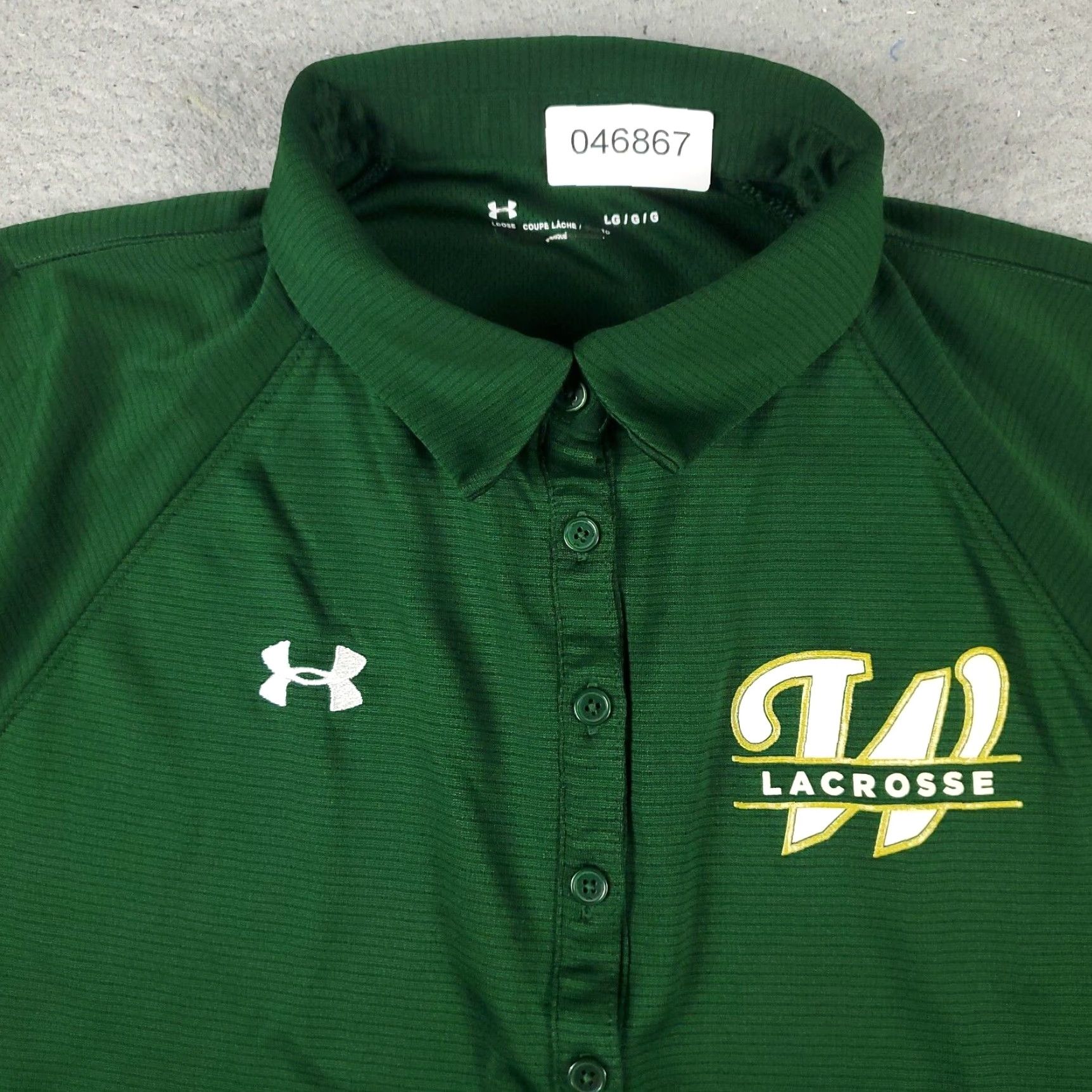Under Armour Under Armour Polo Shirt Womens Large Green Lacrosse Short Sleeve Shirt Polo Womens Large Green Lacrosse Short Sleeve Under Armour Size S / US 4 / IT 40 - 2 Thumbnail