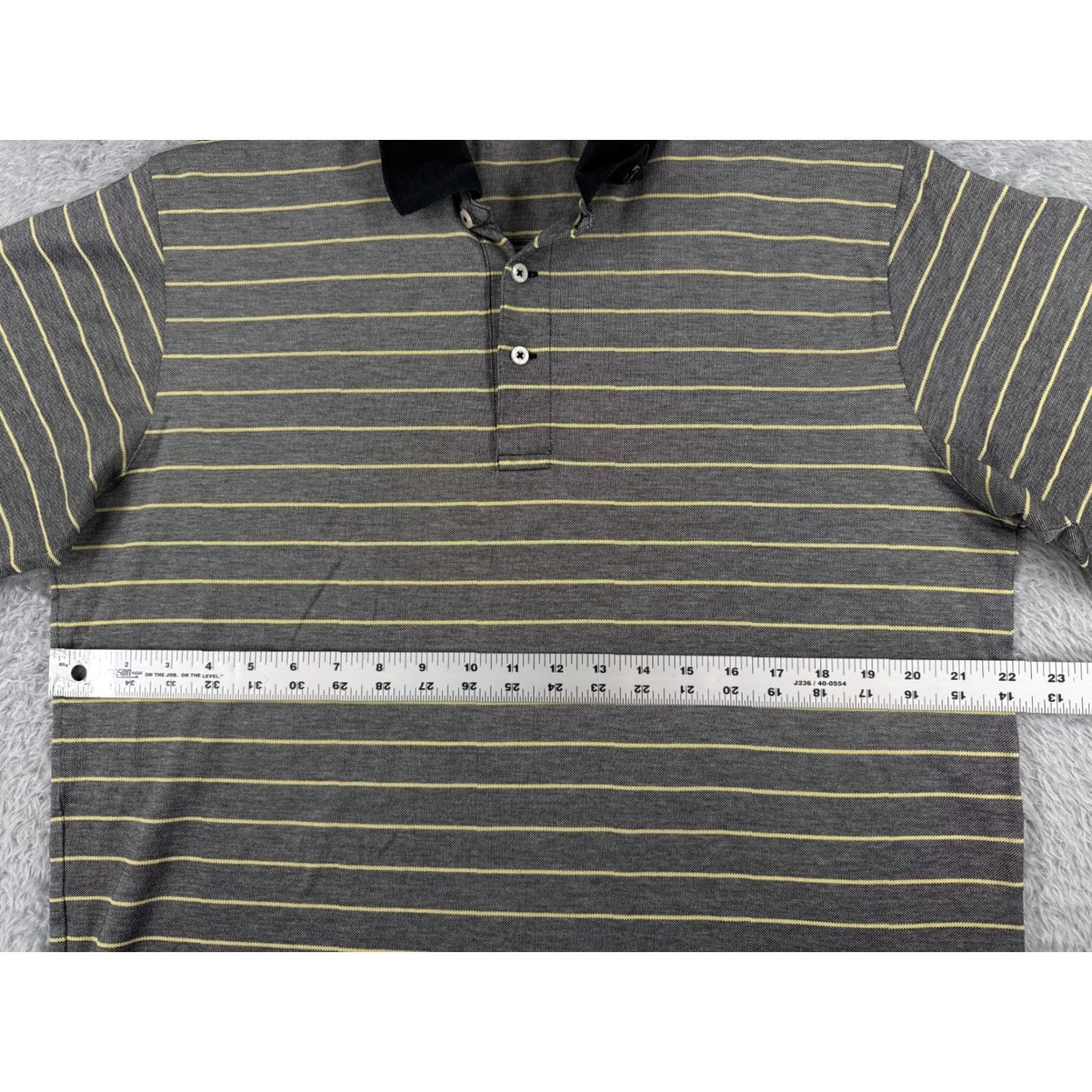 Ralph Lauren Ralph Lauren Polo Shirt Mens Large Gray Yellow Stripe Golf Polo 100% Cotton Shirt Mens Large Gray Yellow Stripe Golf Golfer 100% Cotton Size US L / EU 52-54 / 3 - 7 Thumbnail