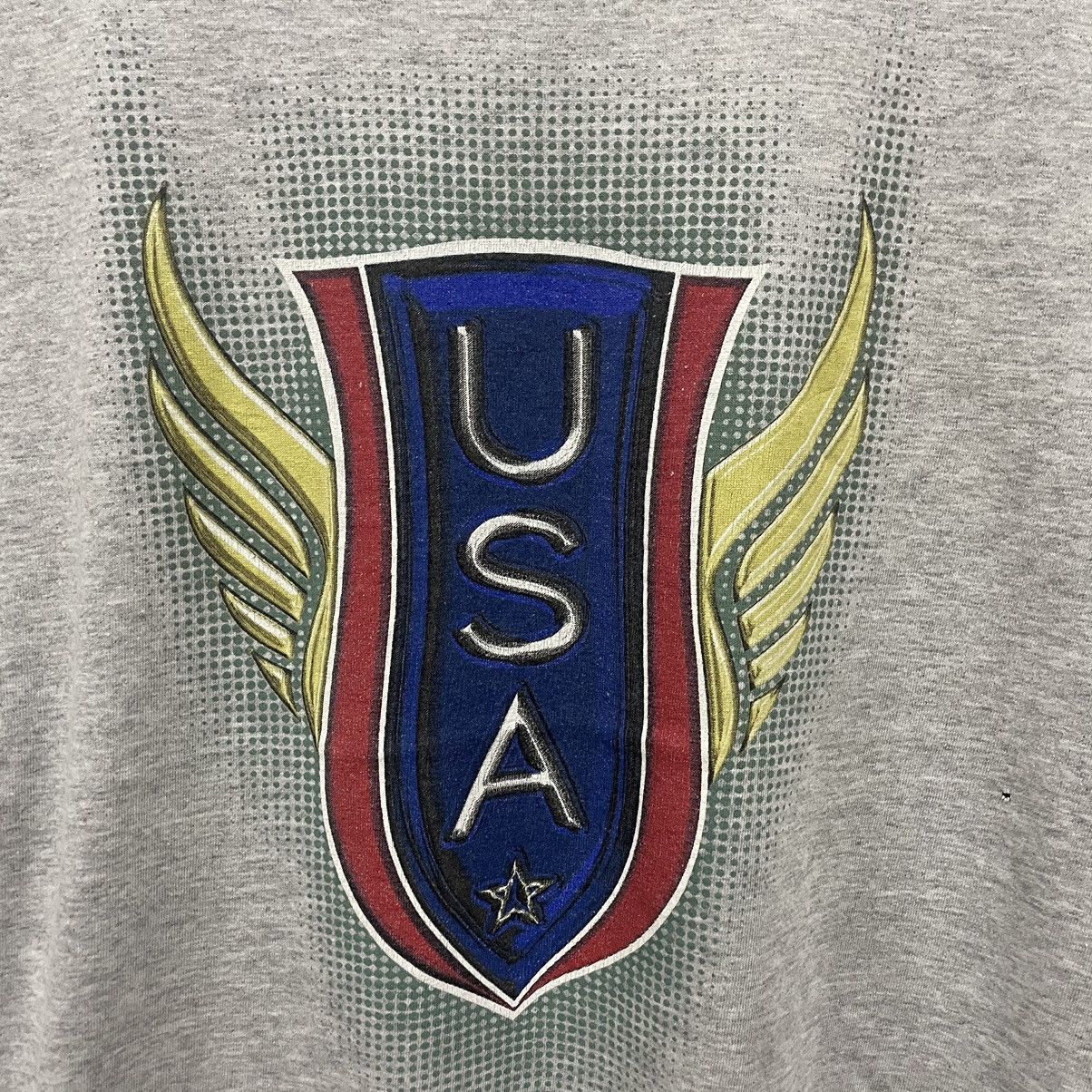 Nike × Vintage 🔥🔥Vintage 90s Nike Swoosh USA Badge Design Skate Tee Size US L / EU 52-54 / 3 - 4 Thumbnail