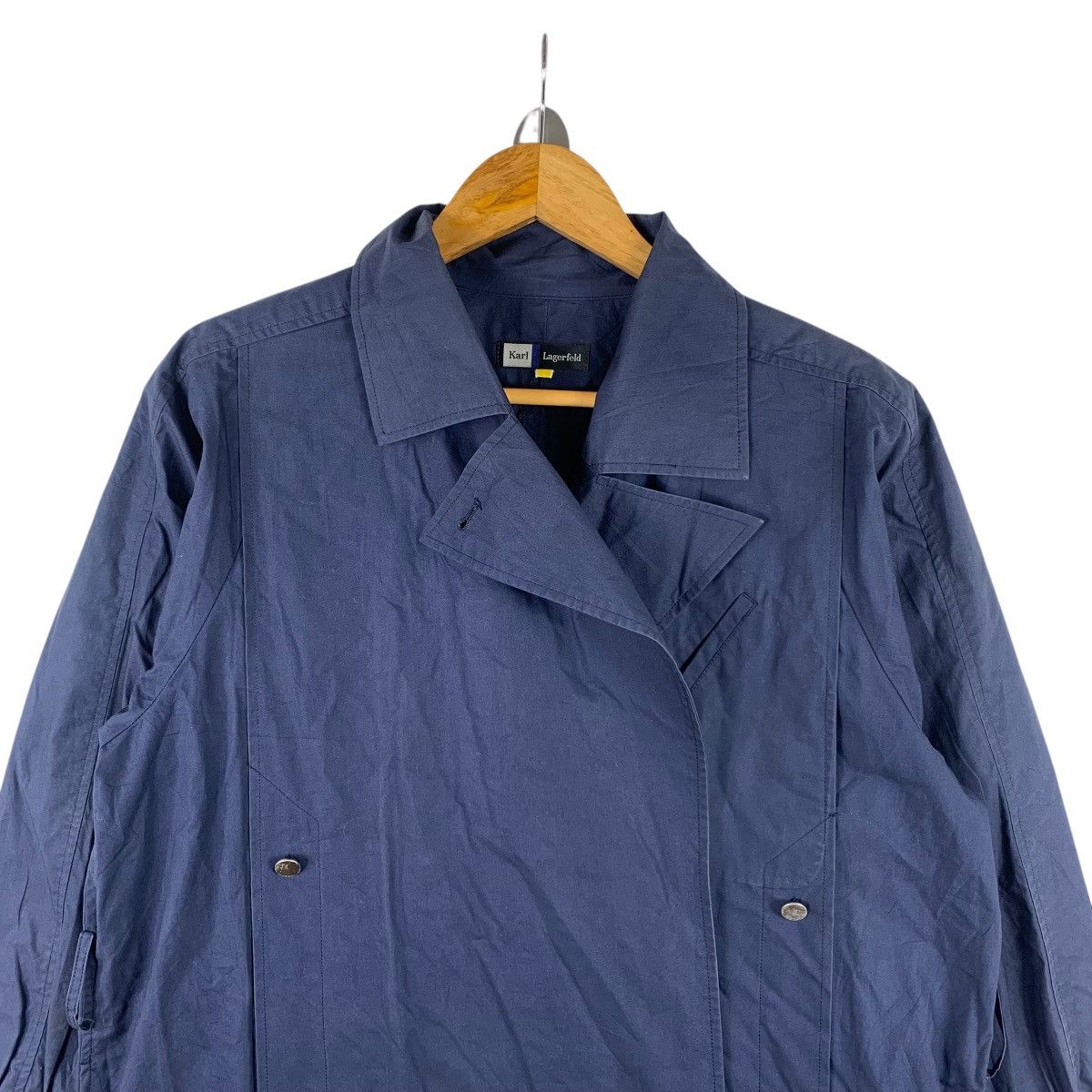 Karl Lagerfeld KARL LAGERFELD Gemany Designer Blue Overcoat Jacket Parka Size US M / EU 48-50 / 2 - 4 Thumbnail