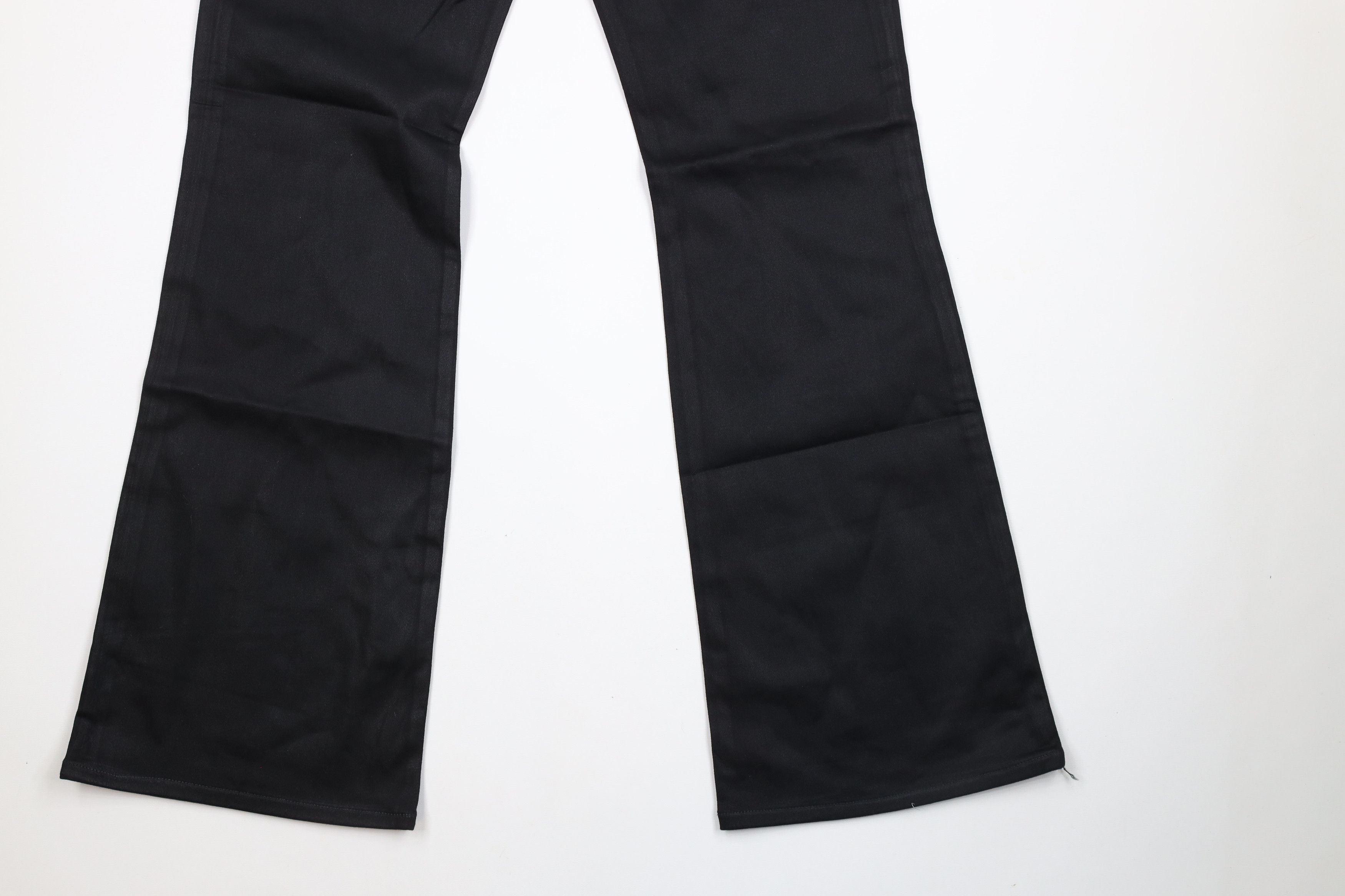 Vintage × Von Dutch Deadstock Vintage Y2K Von Dutch Wide Leg Flared Jeans Black Size 31" - 10 Thumbnail