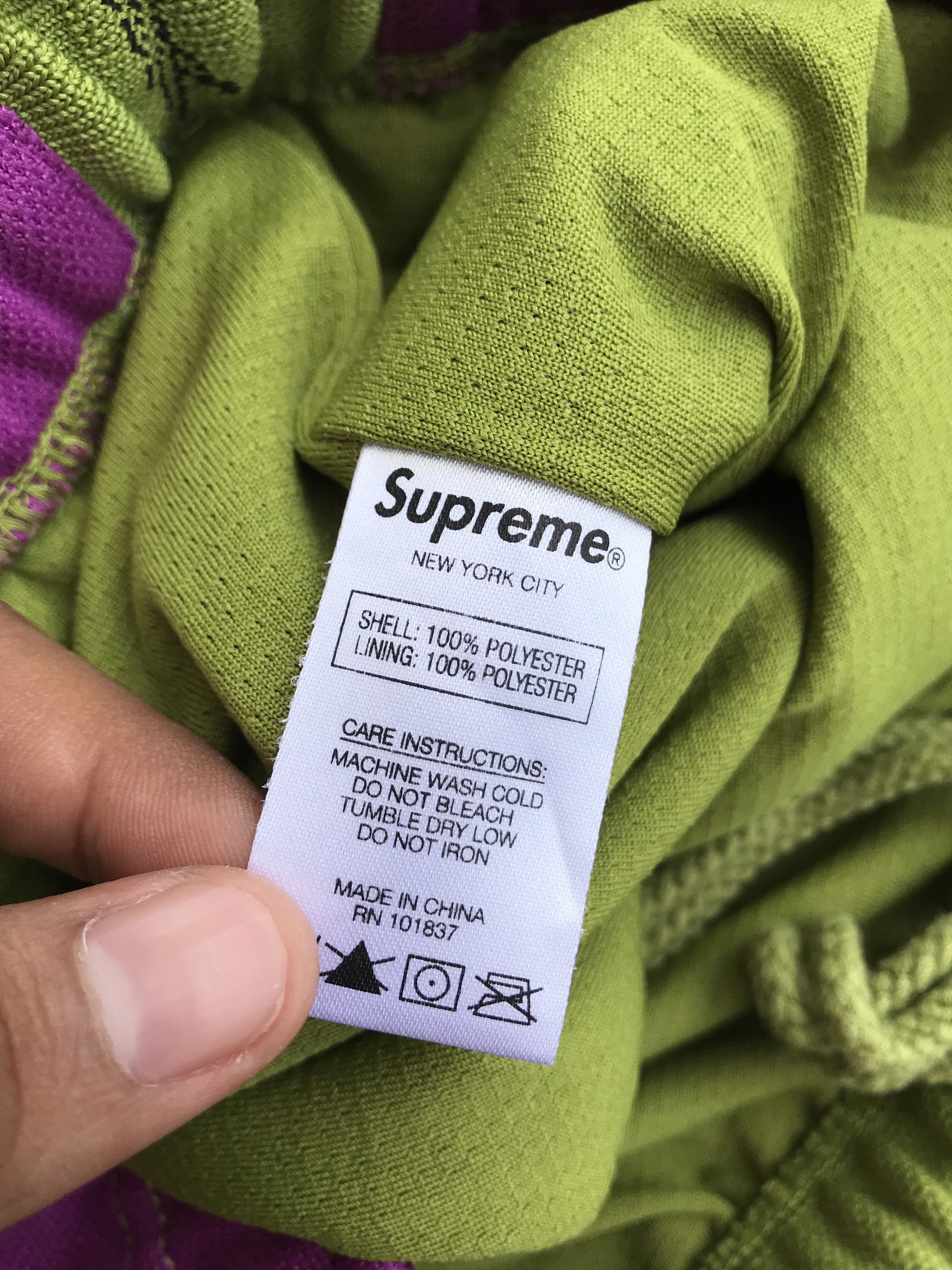 Supreme Supreme Green Purple Barbed Wire Side Applique Logo Stripe Size US 34 / EU 50 - 7 Thumbnail