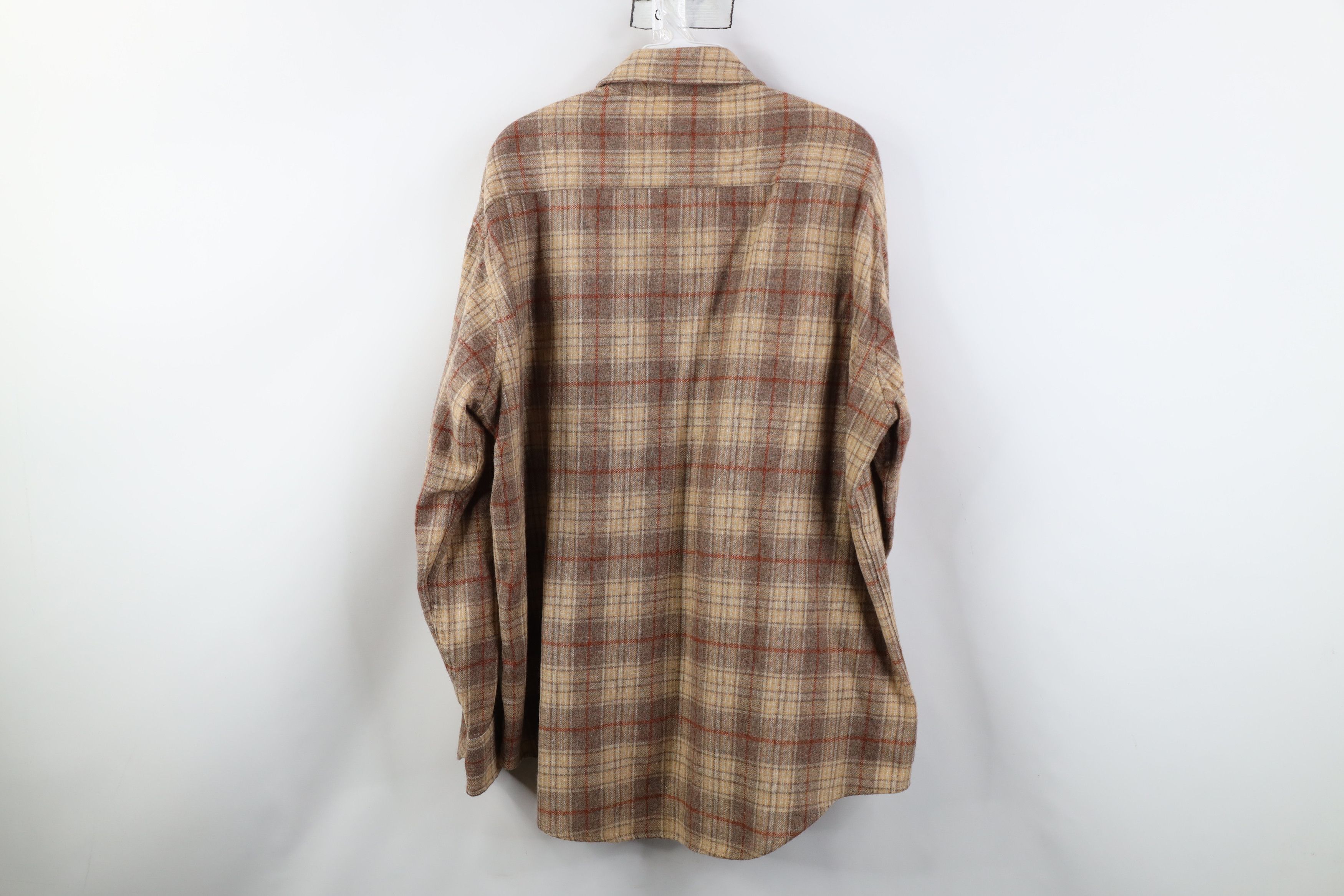 Vintage Vintage 70s Streetwear Wool Blend Collared Button Shirt Size US XL / EU 56 / 4 - 12 Thumbnail