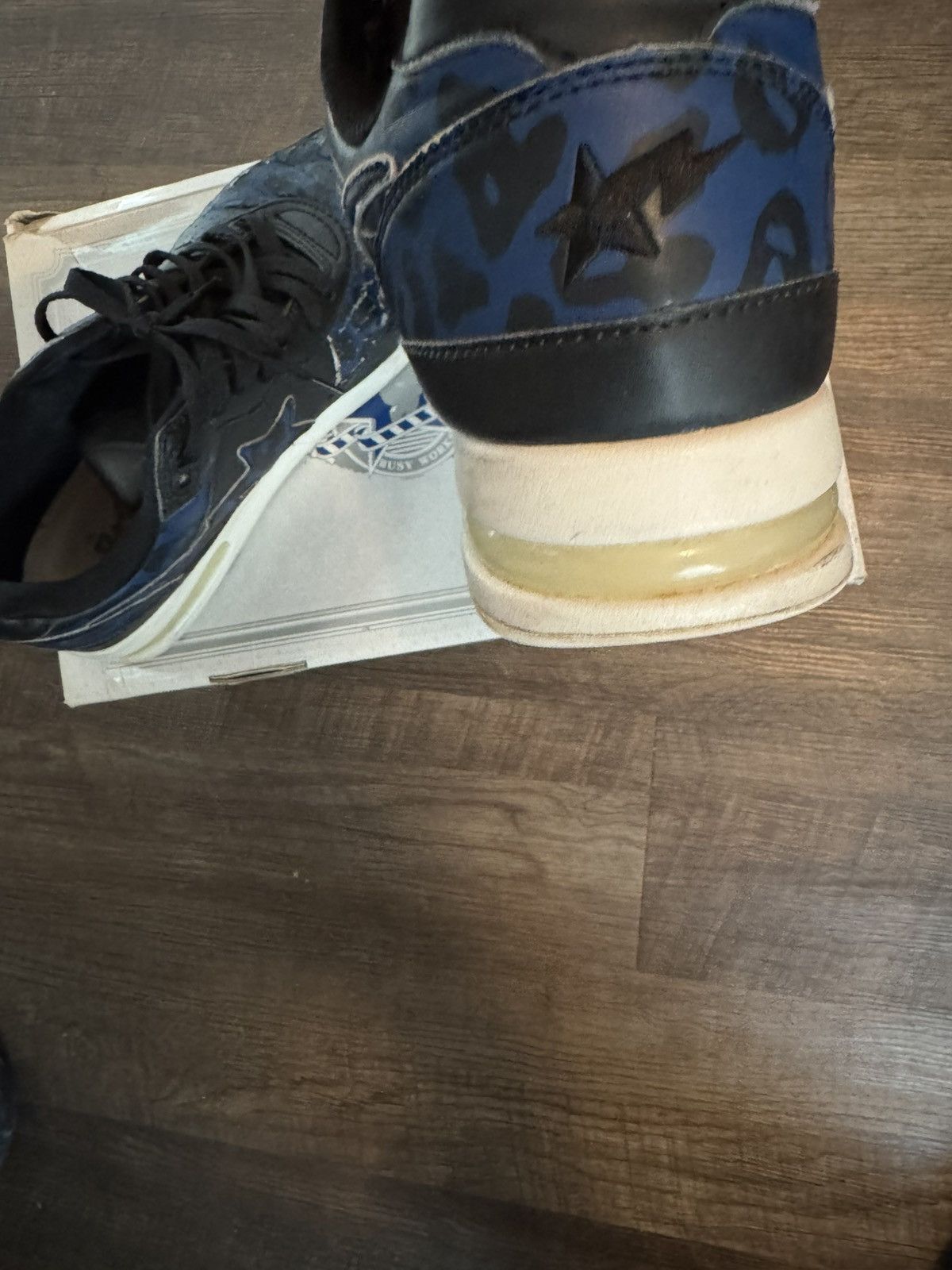 Bape × Nigo Bape Navy Blue Camo Roadsta Size US 10 / EU 43 - 5 Thumbnail
