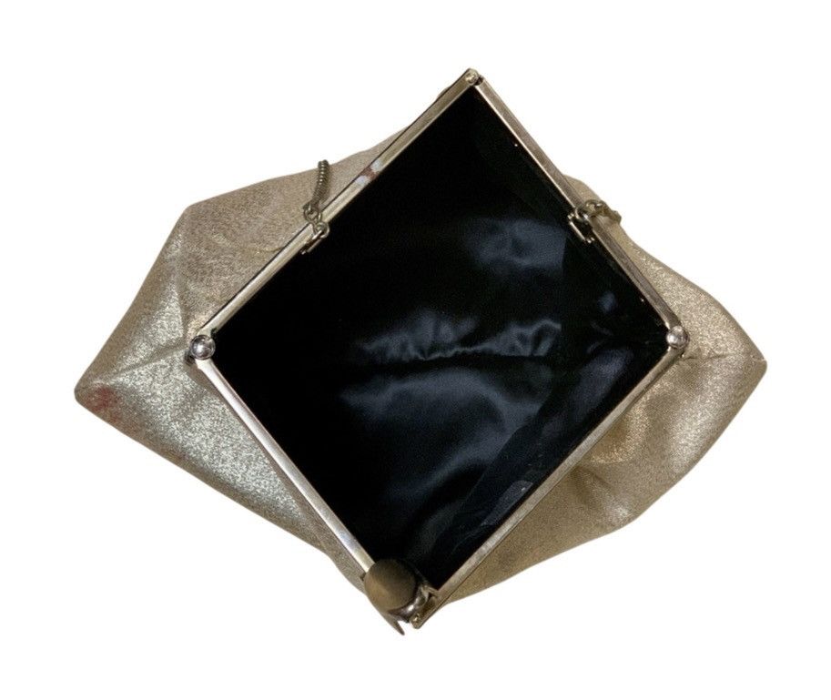 Other VTG Gold Lamé Evening Bag Metallic Clutch Purse Chain Strap Size ONE SIZE - 3 Thumbnail