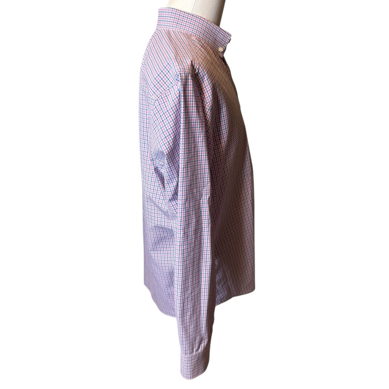 UNTUCKit Untuckit Pink Blue Plaid Shirt Classic Fit Wrinkle Resistant Size US XL / EU 56 / 4 - 6 Thumbnail