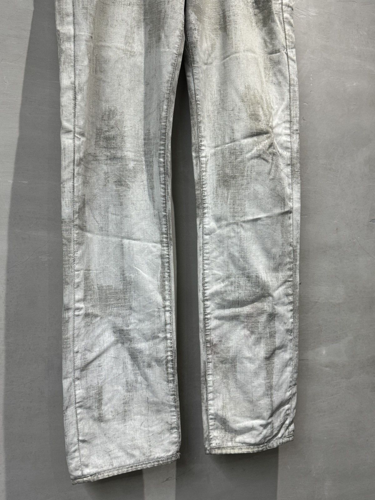 Dior Dior Homme Hedi Slimane White Waxed Denim Jeans Size US 33 - 4 Thumbnail