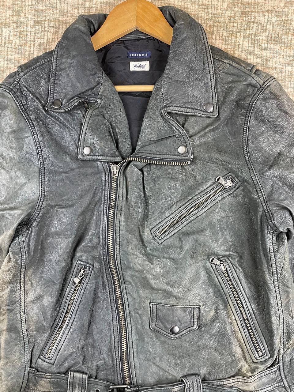 Vintage Vintage East Coaster Double Collar Bikers Leather Jacket Size US M / EU 48-50 / 2 - 8 Thumbnail
